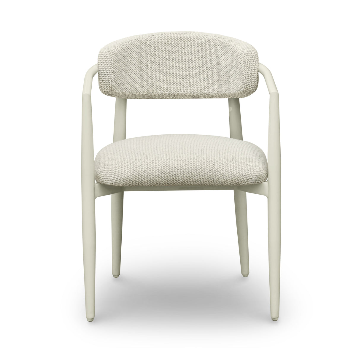 Annika Cream Textured Contract-Grade Fabric Outdoor Dining Arm Chair by TOV Furniture – photo 3 of 7