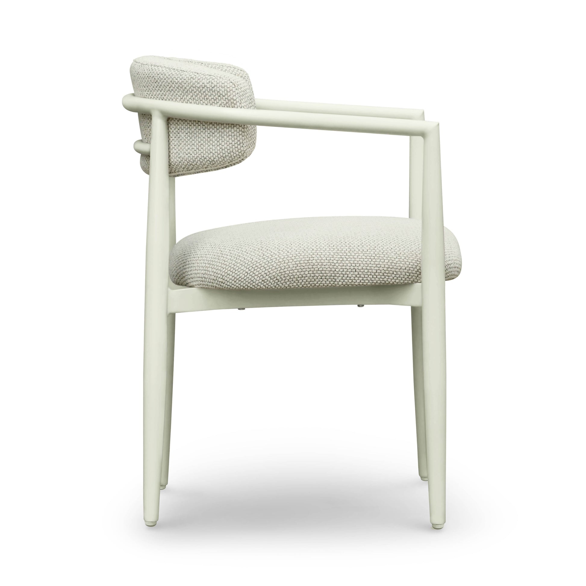 Annika Textured Contract-Grade Fabric Outdoor Dining Arm Chair Cream by Tov Furniture