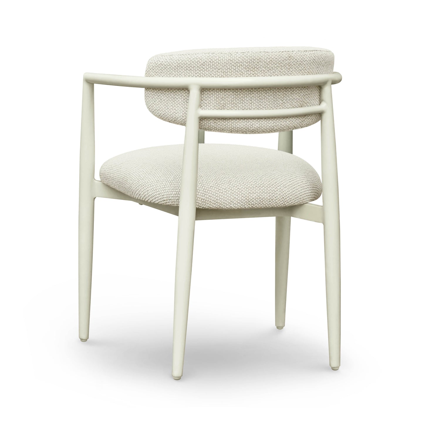 Annika Textured Contract-Grade Fabric Outdoor Dining Arm Chair Cream by Tov Furniture