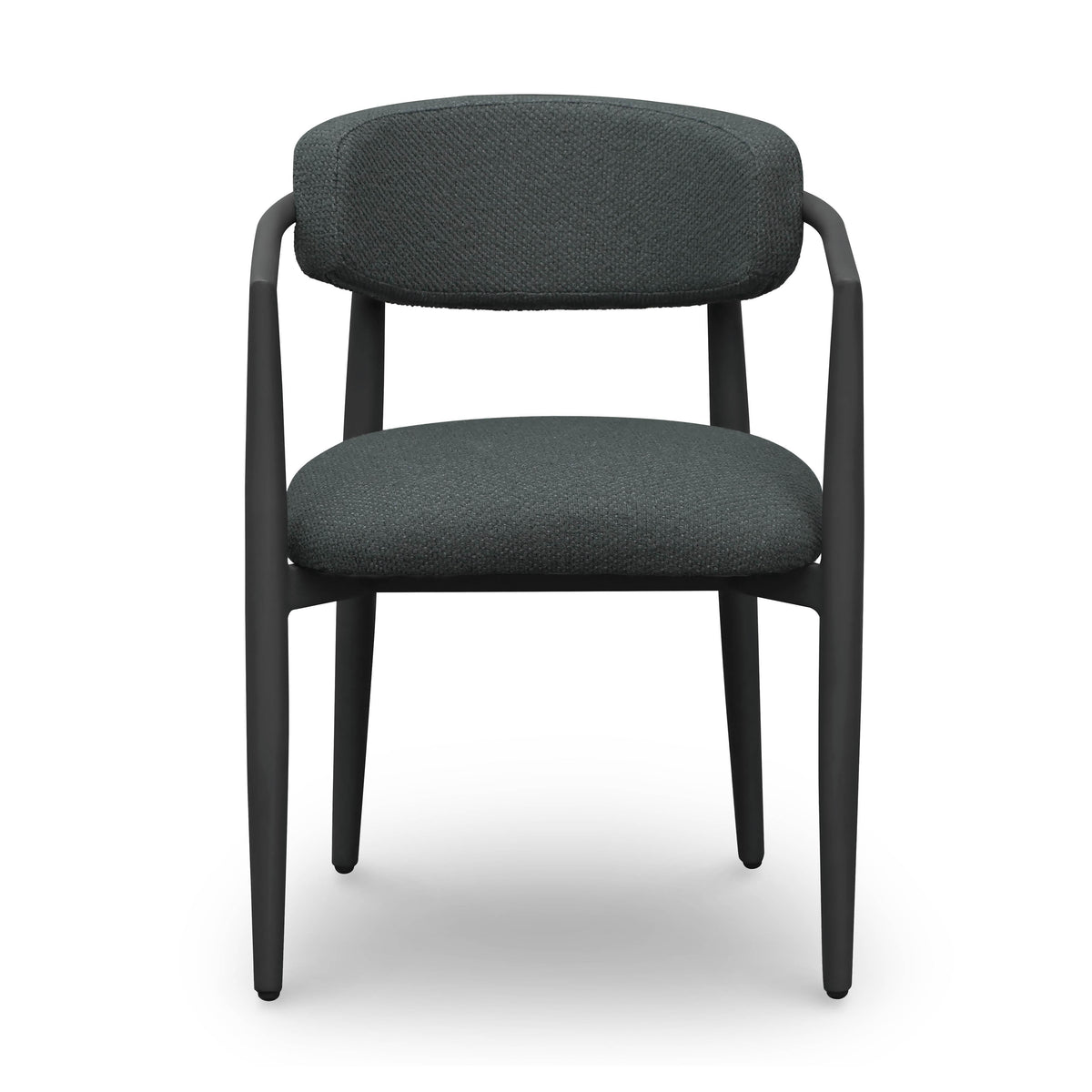 Annika Black Textured Contract-Grade Fabric Outdoor Dining Arm Chair by TOV Furniture – photo 3 of 7