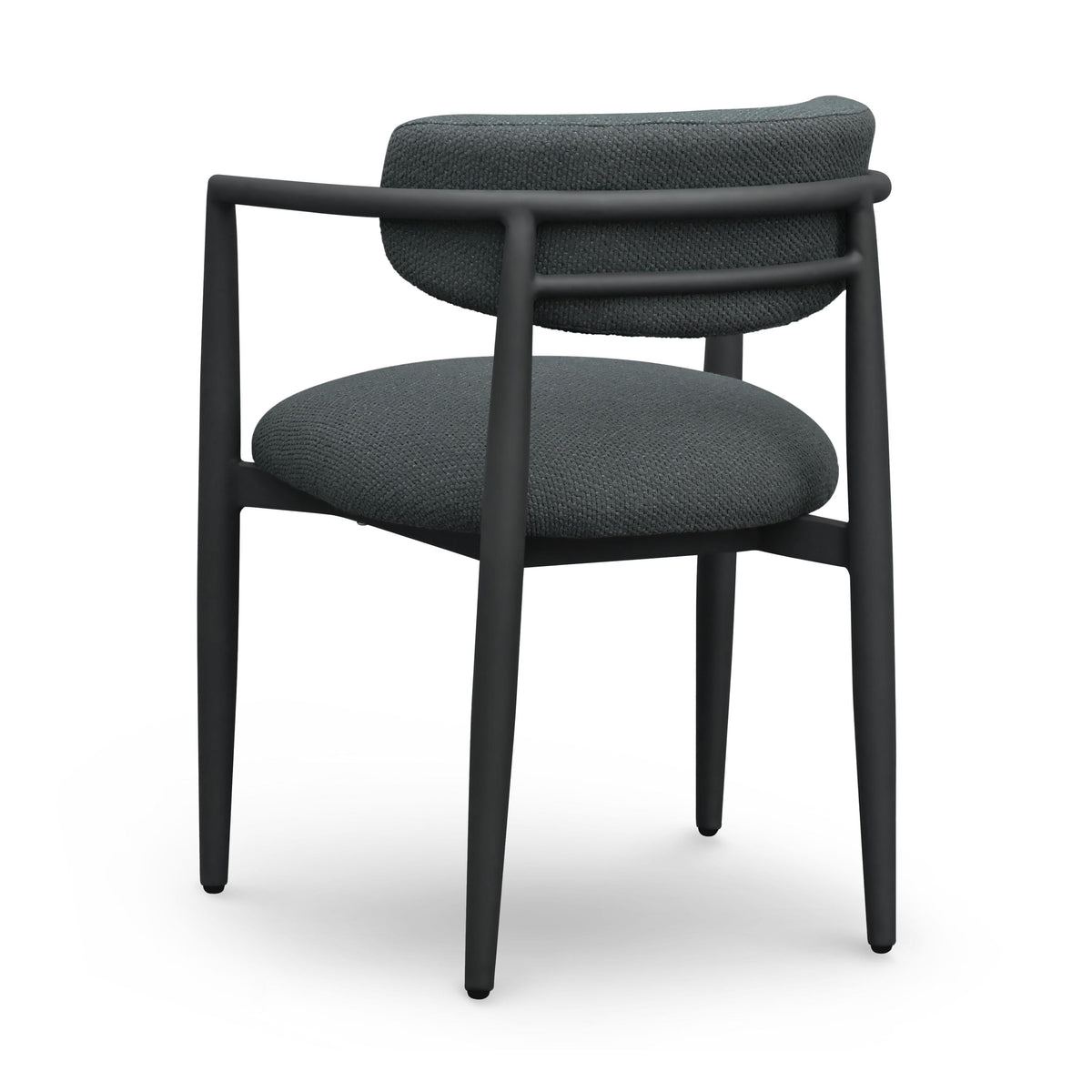 Annika Black Textured Contract-Grade Fabric Outdoor Dining Arm Chair by TOV Furniture – photo 5 of 7