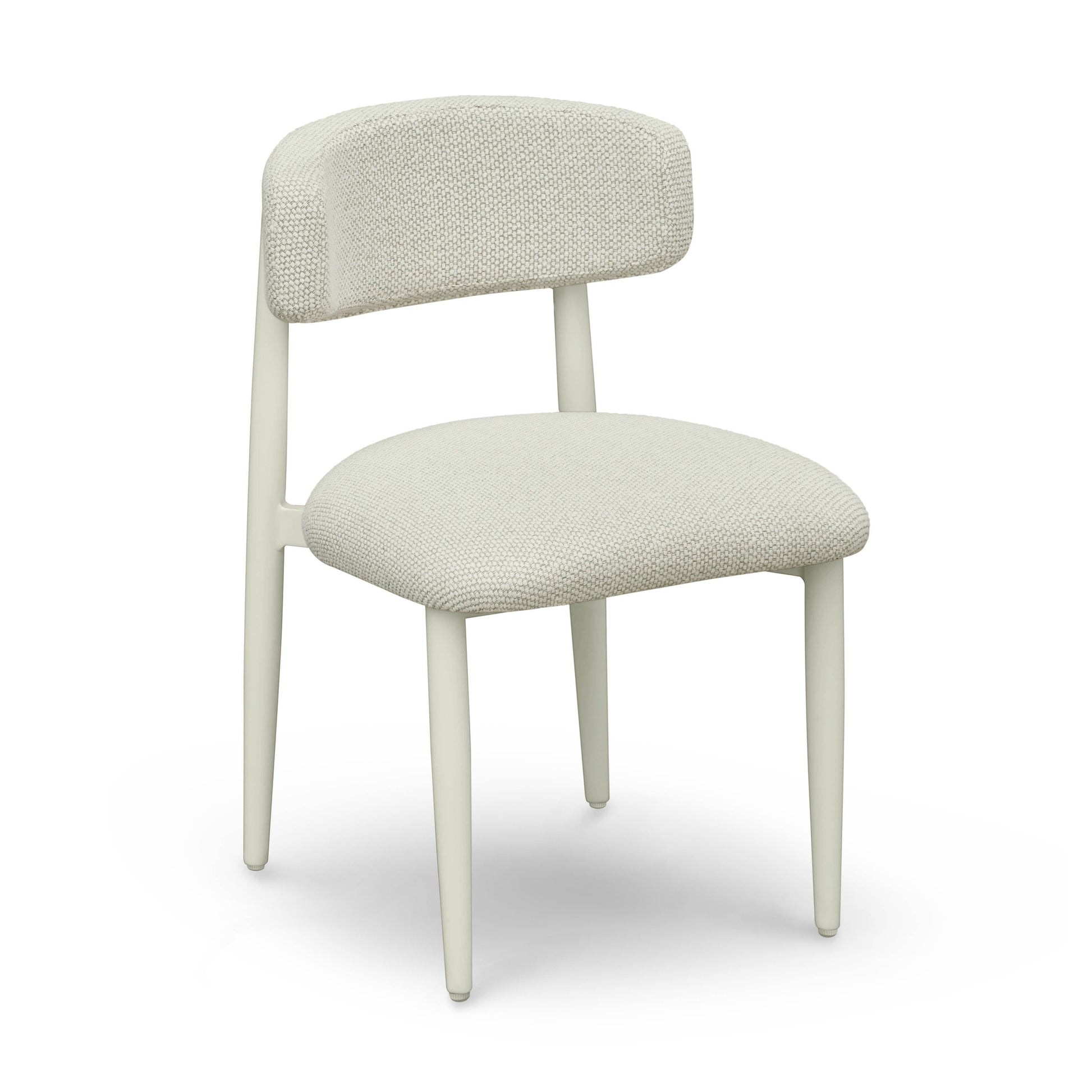 Annika Textured Contract-Grade Fabric Outdoor Dining Side Chair Cream by Tov Furniture