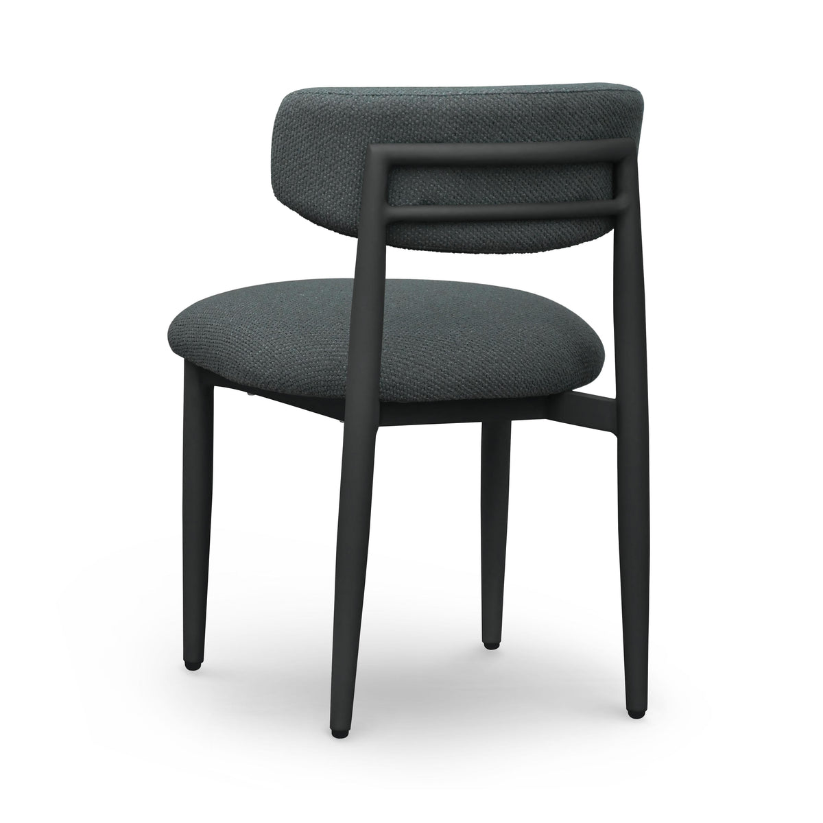 Annika Black Textured Contract-Grade Fabric Outdoor Dining Side Chair by TOV Furniture – photo 5 of 8