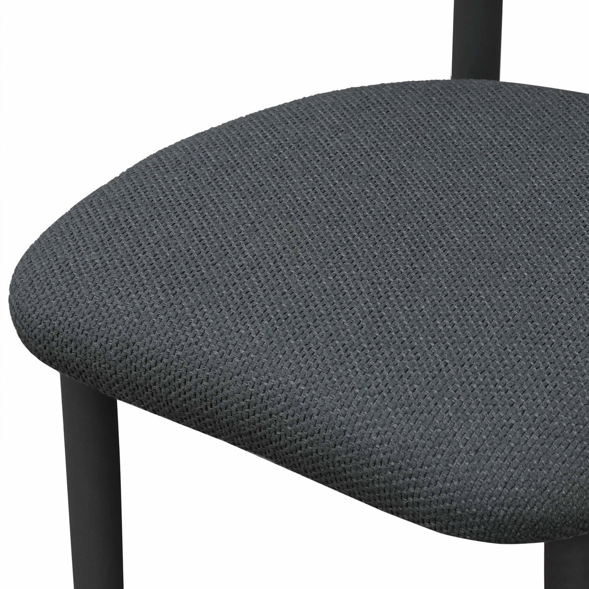 Annika Black Textured Contract-Grade Fabric Outdoor Dining Side Chair by TOV Furniture – photo 6 of 8