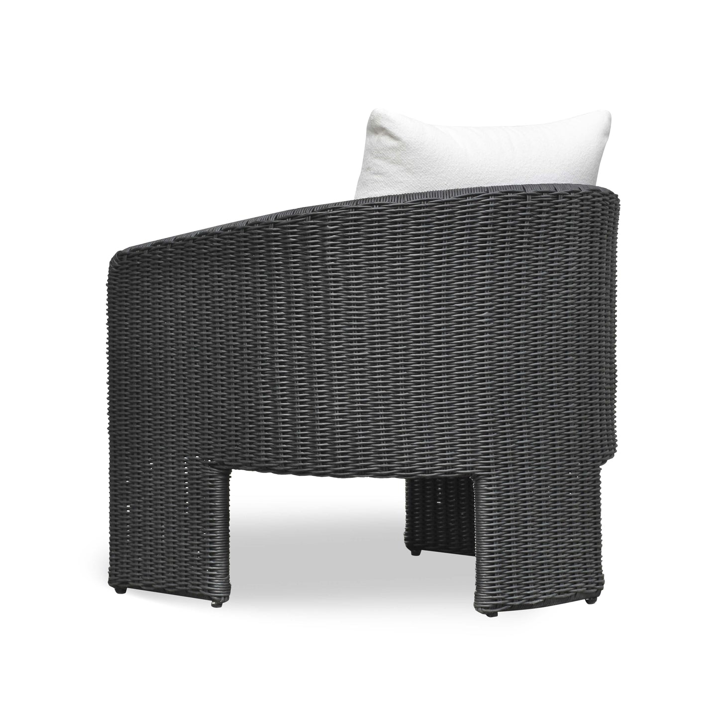 Alexa Rattan Performance Fabric Outdoor Armchair Black by Tov Furniture