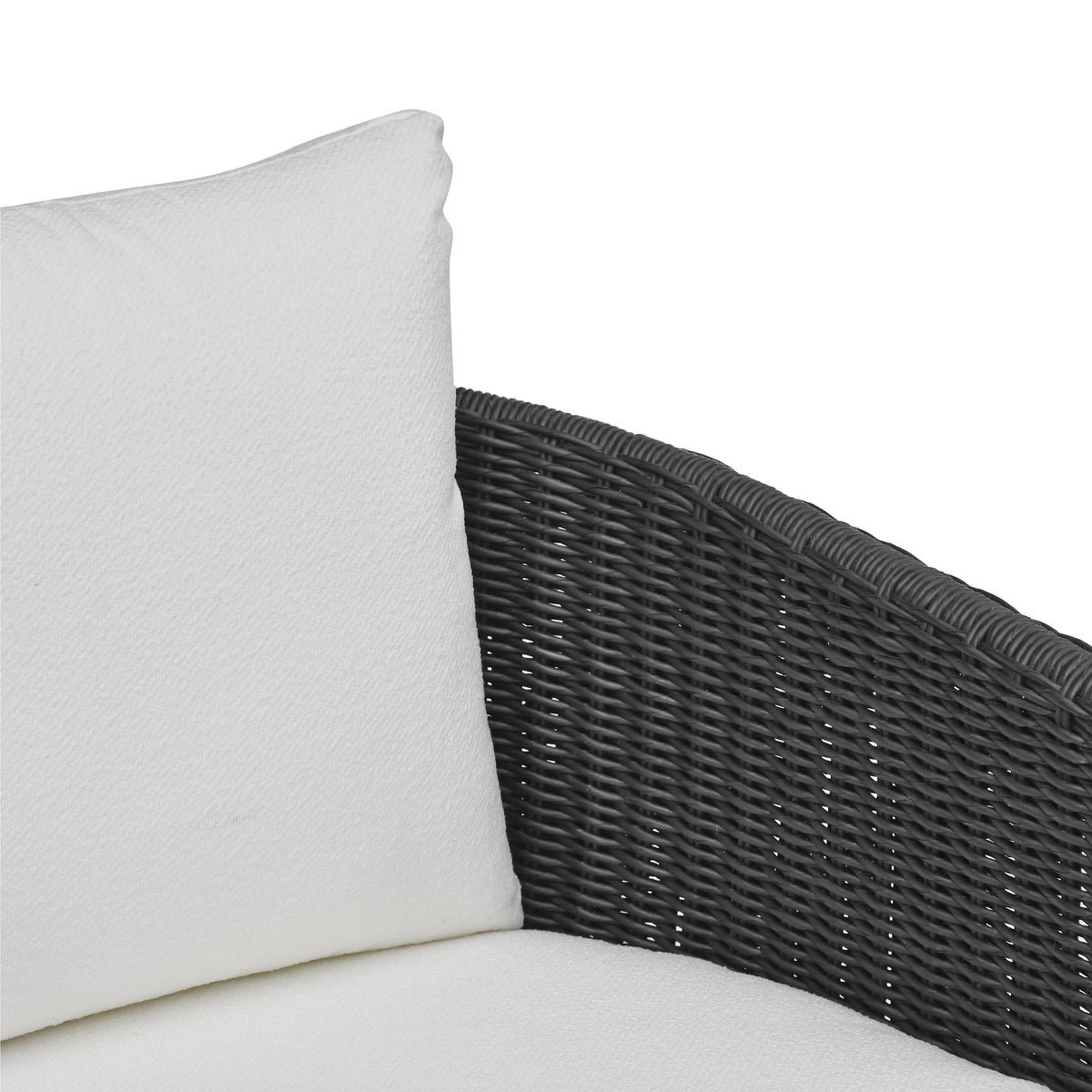 Alexa Black Rattan Performance Fabric Outdoor Accent Chair by TOV Furniture – photo 7 of 9