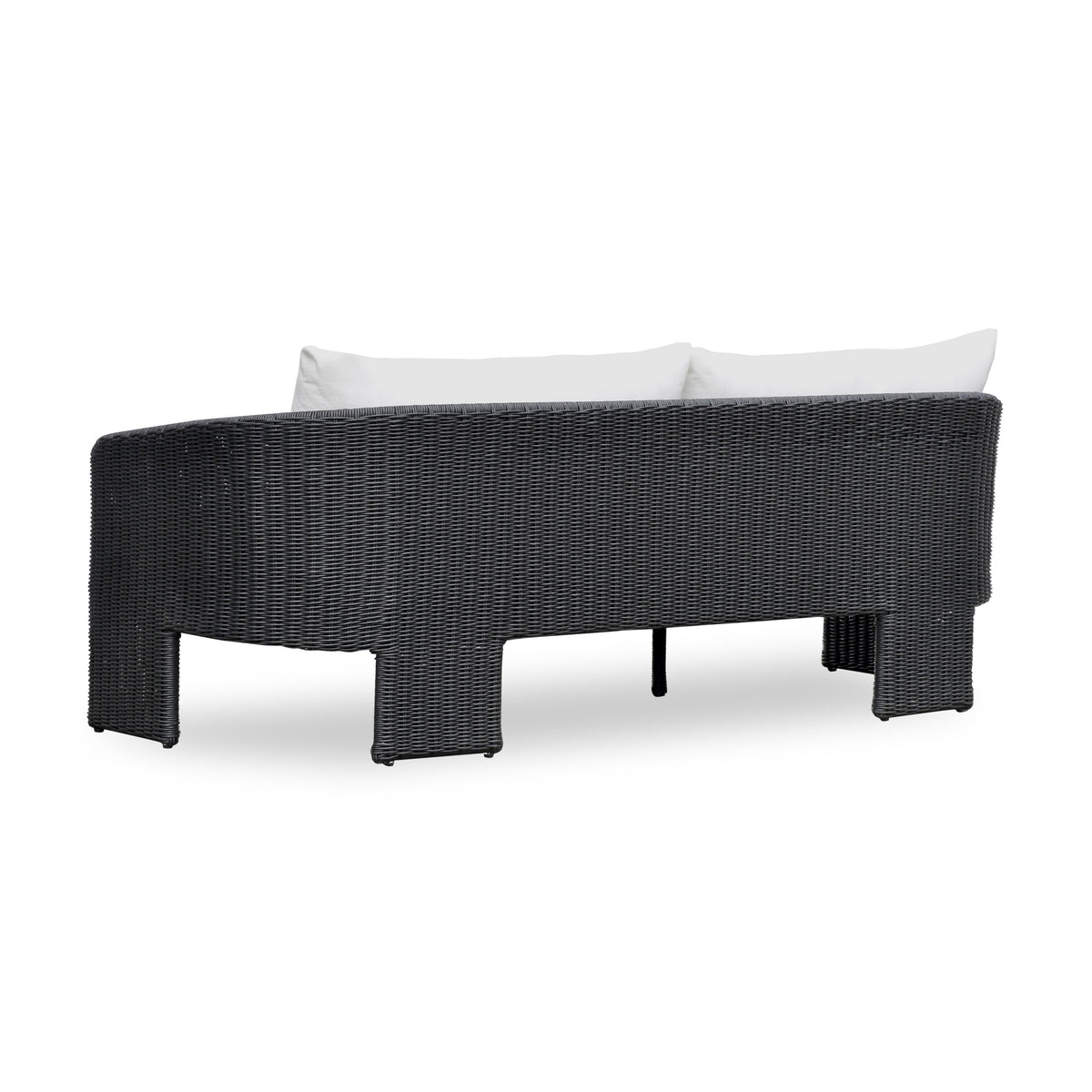 Alexa Black Rattan Performance Fabric Outdoor Sofa by TOV Furniture – photo 5 of 9