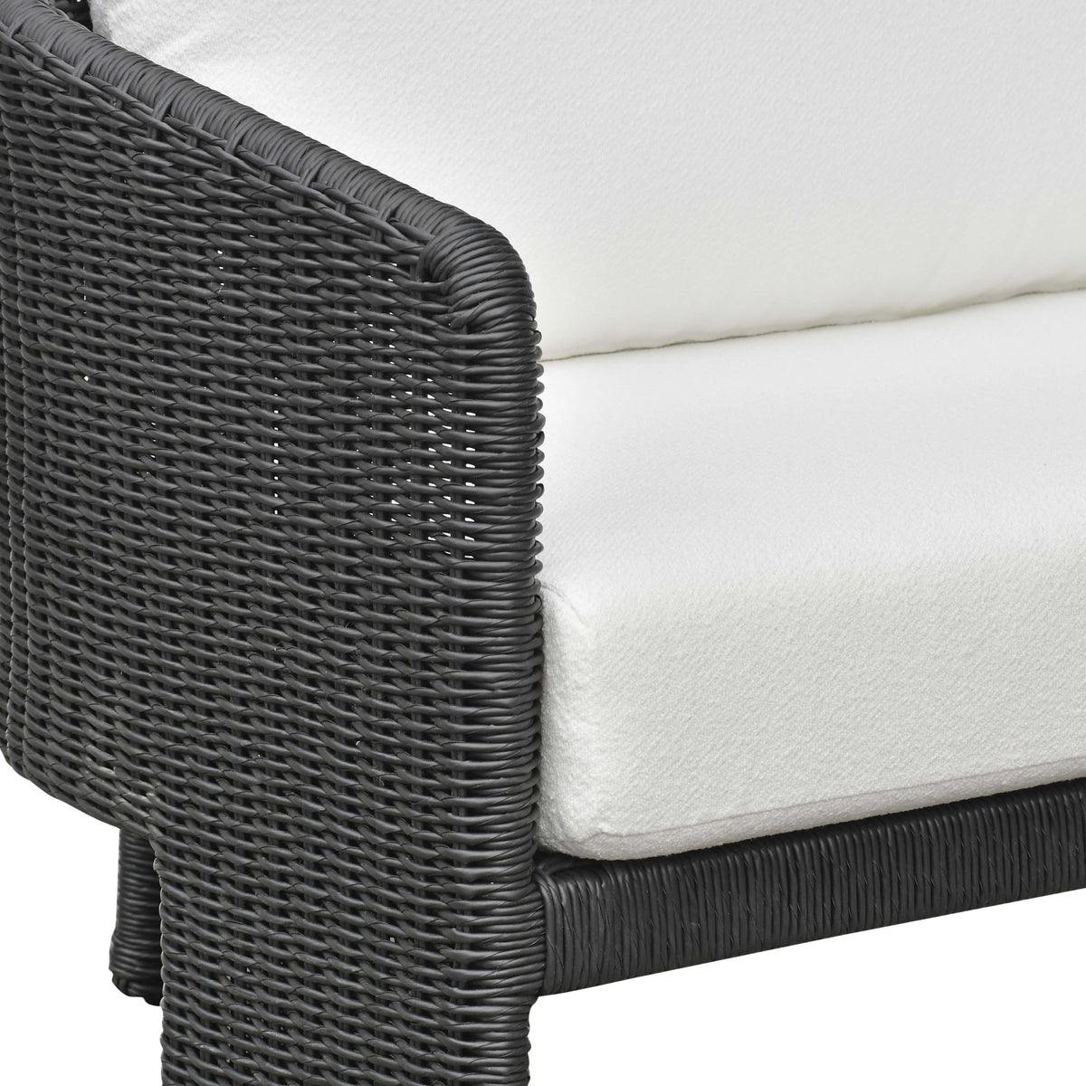 Alexa Black Rattan Performance Fabric Outdoor Sofa by TOV Furniture – photo 7 of 9