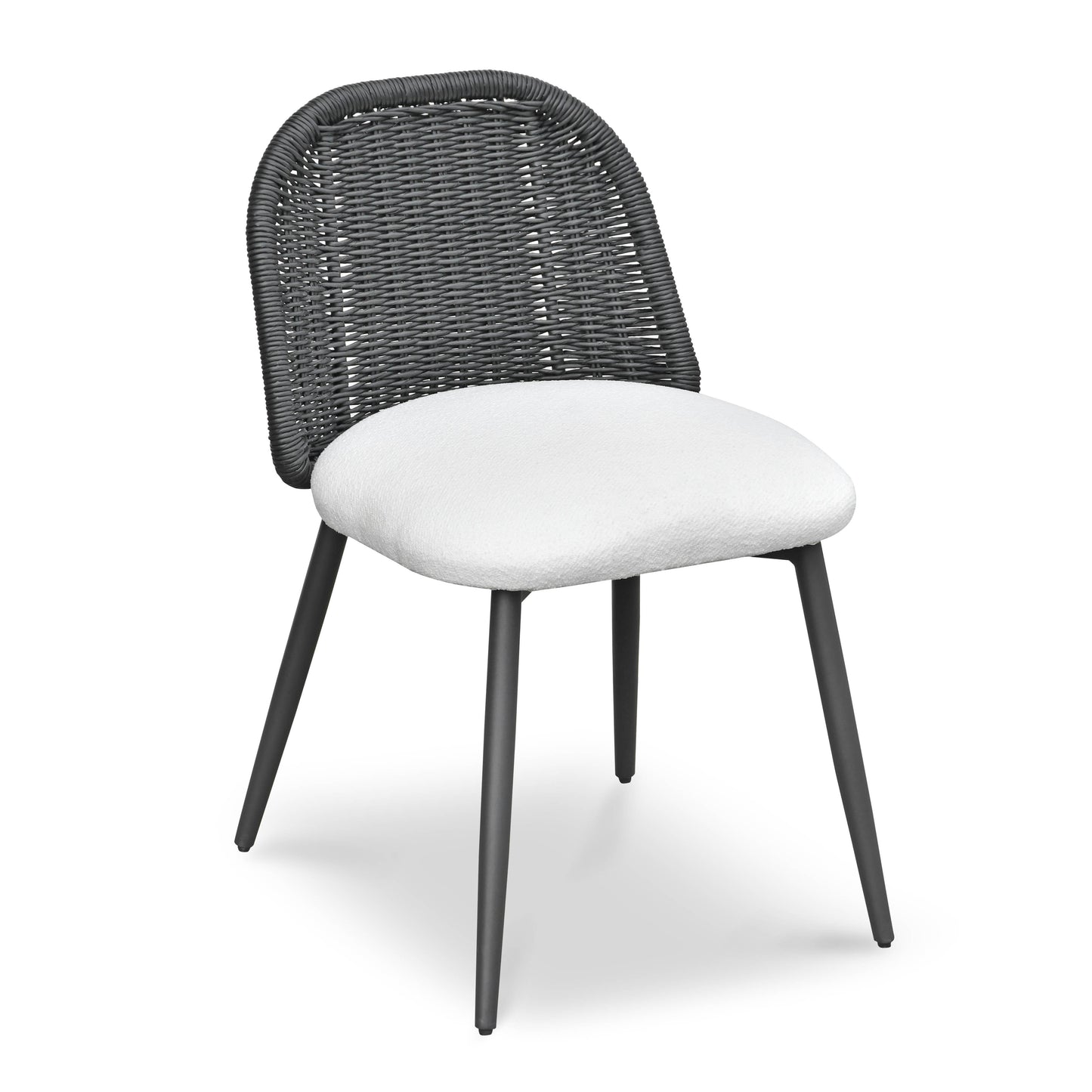 Alexa Rattan Performance Fabric Dining Chair Black by Tov Furniture