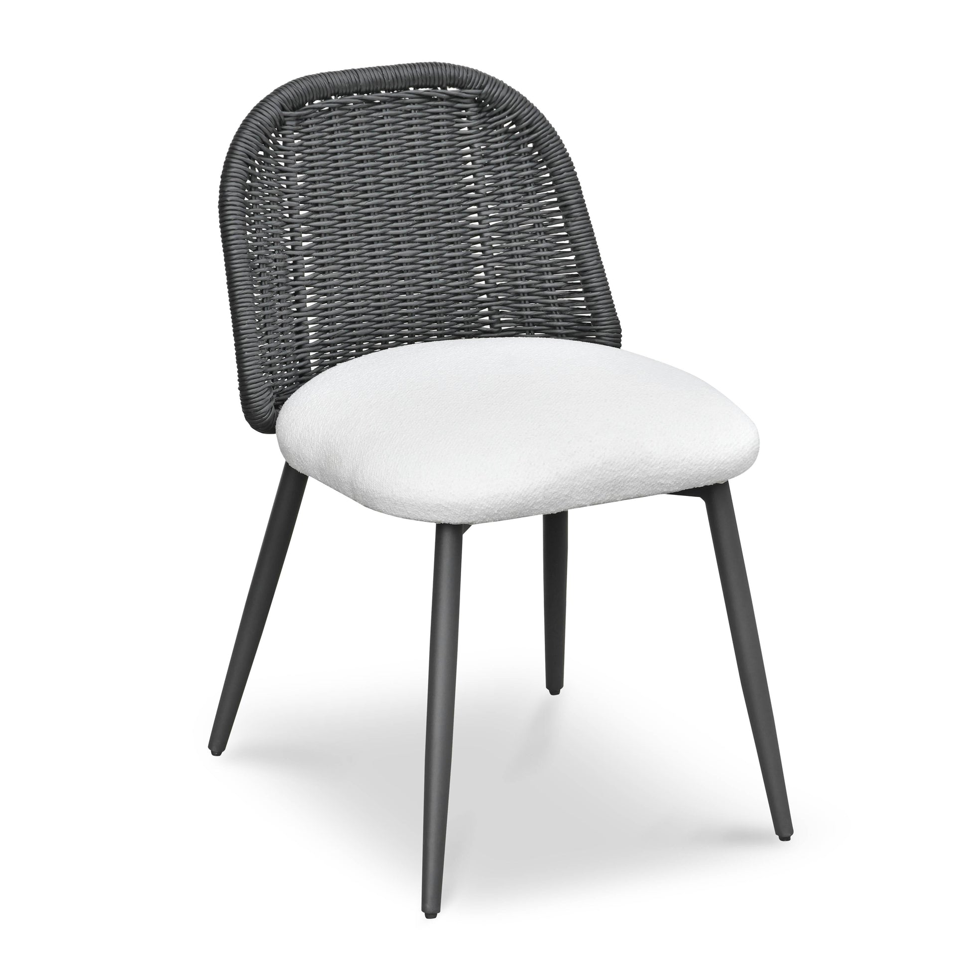 Alexa Rattan Performance Fabric Dining Chair Black by Tov Furniture
