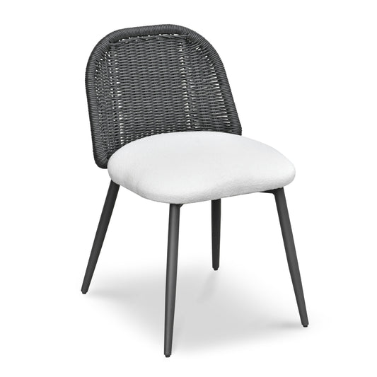 Alexa Rattan Performance Fabric Dining Chair Black by Tov Furniture