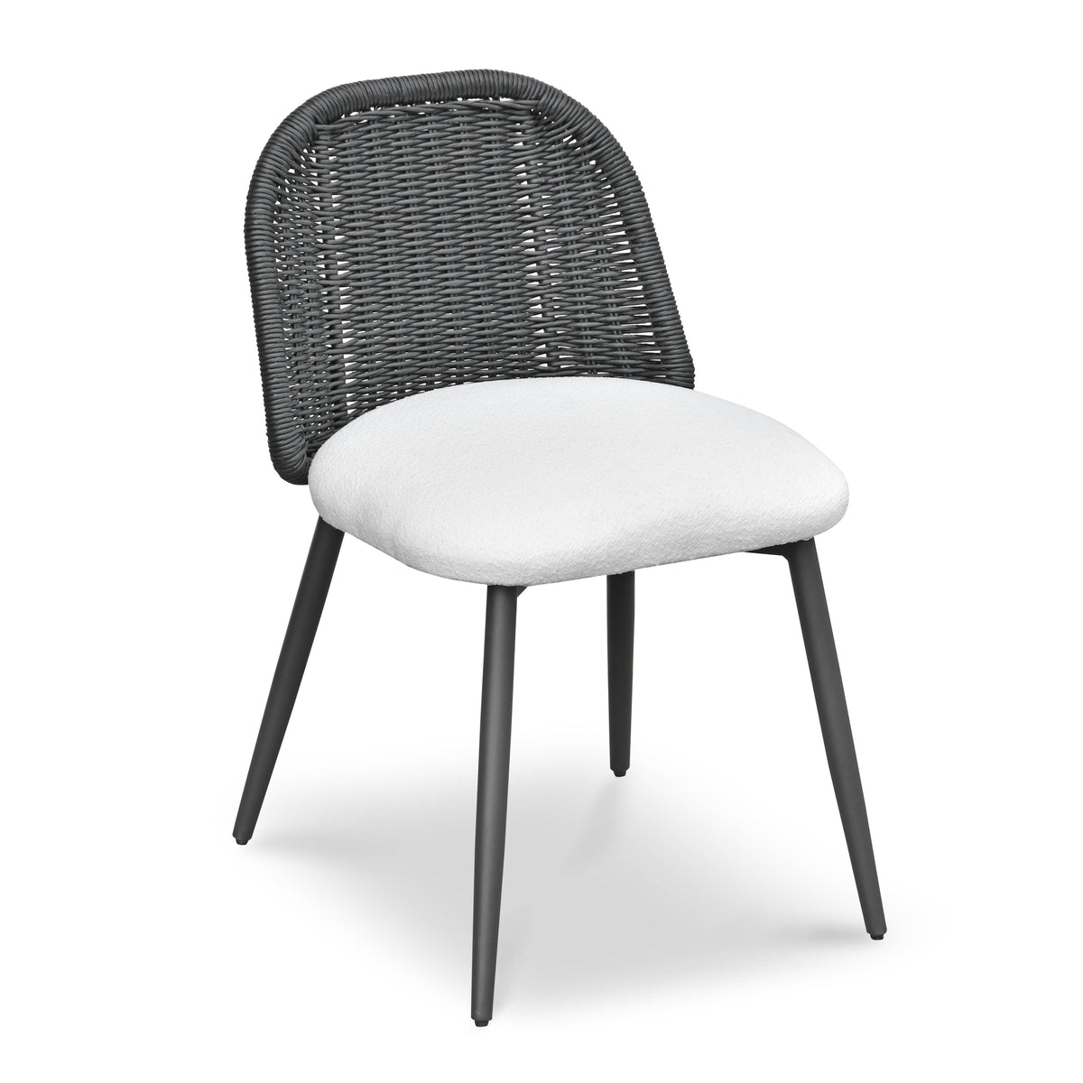 Alexa Black Rattan Performance Fabric Dining Chair by TOV Furniture – photo 1 of 8