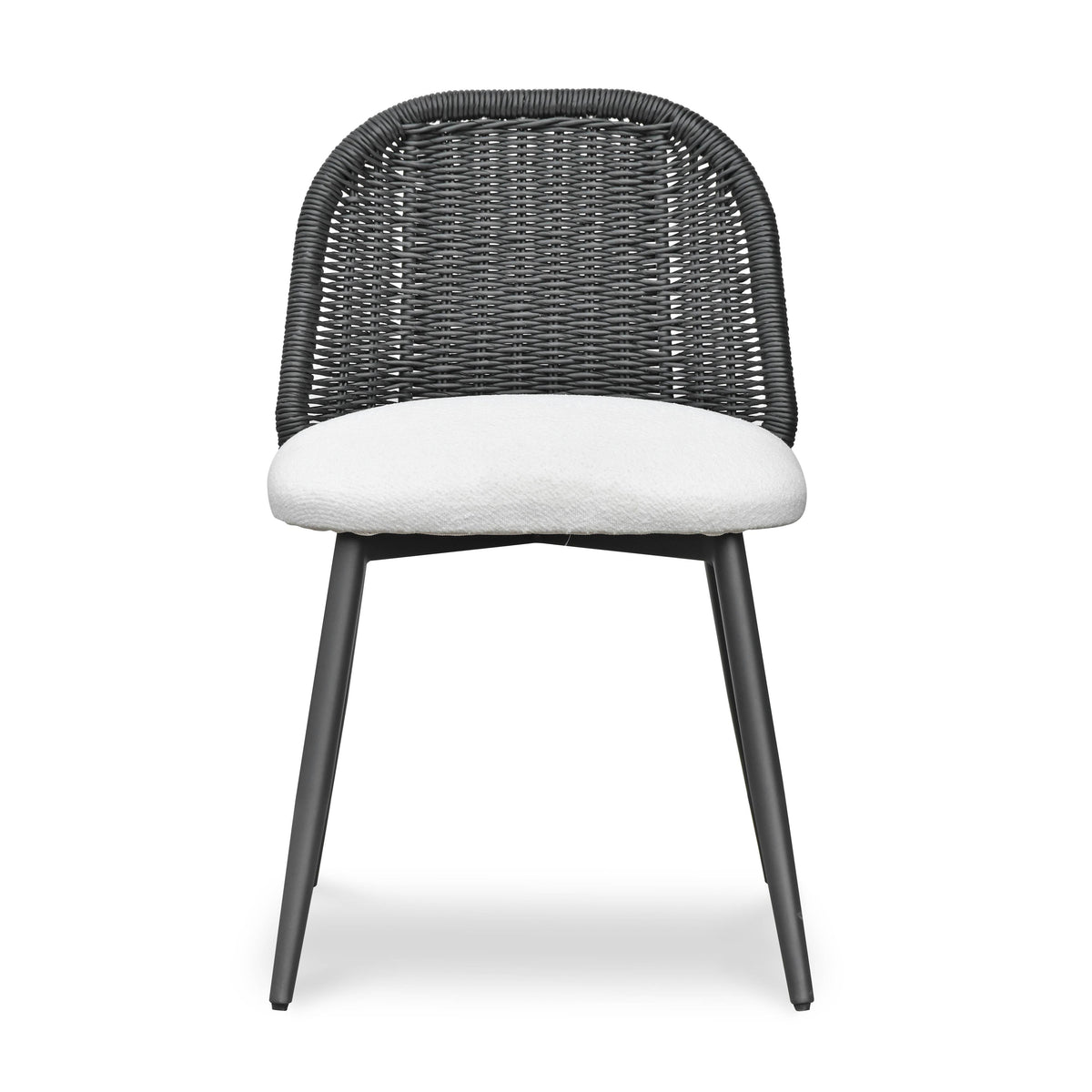 Alexa Black Rattan Performance Fabric Dining Chair by TOV Furniture – photo 3 of 8