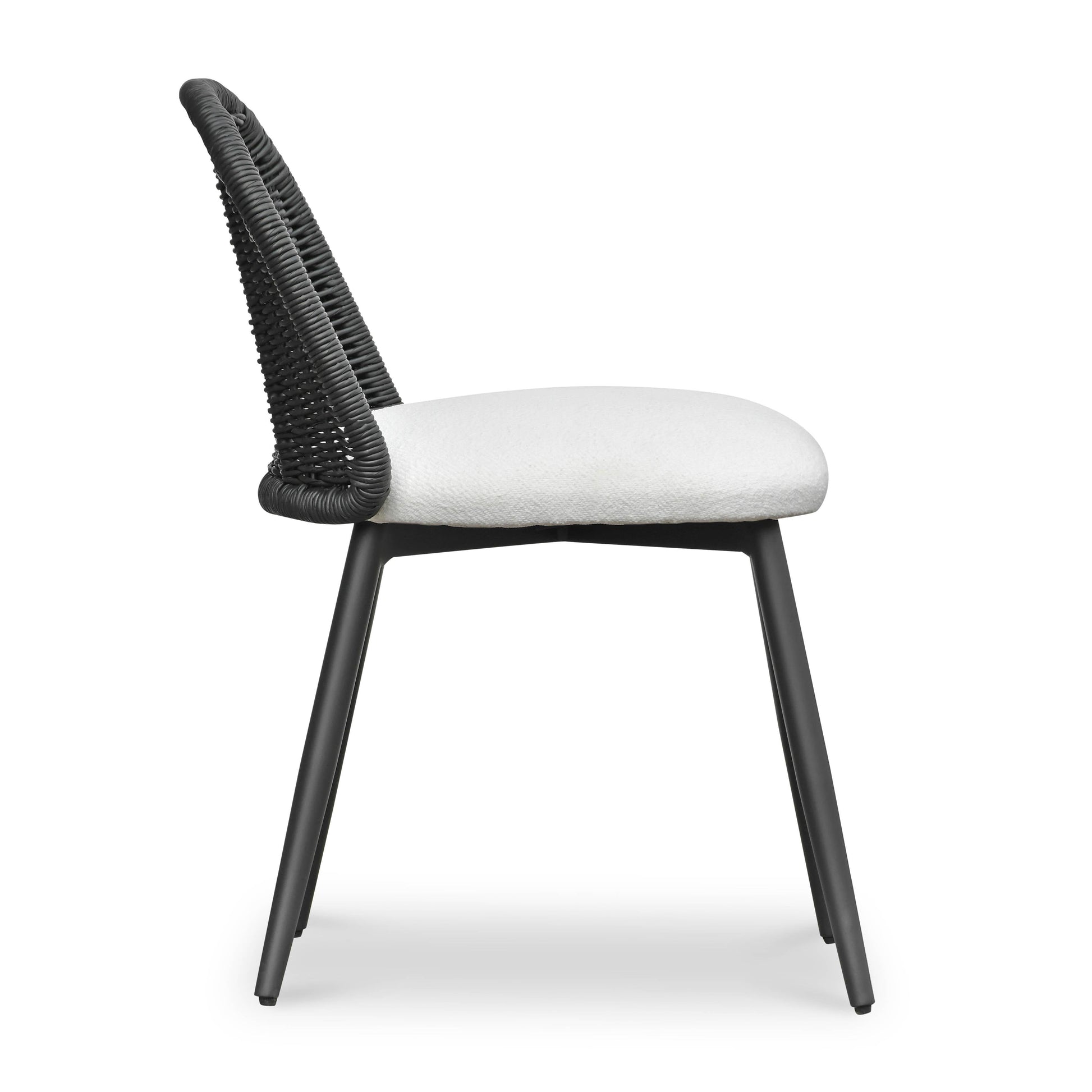 Alexa Rattan Performance Fabric Dining Chair Black by Tov Furniture