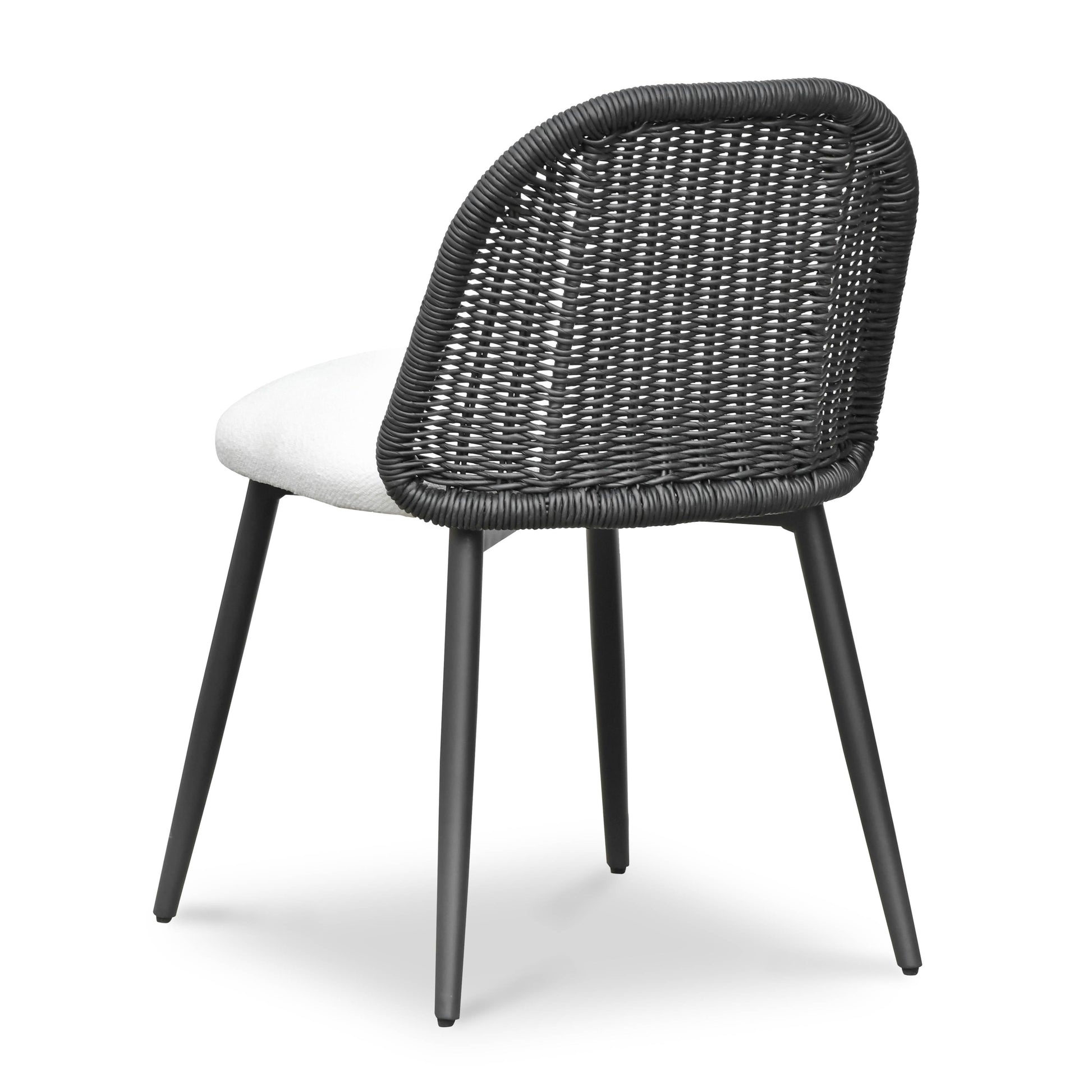 Alexa Rattan Performance Fabric Dining Chair Black by Tov Furniture