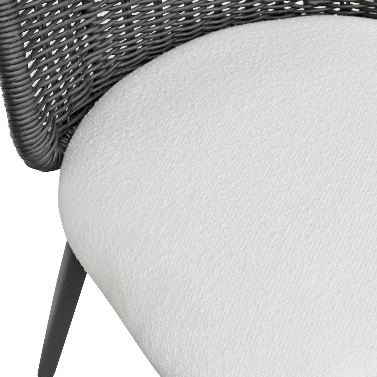 Alexa Rattan Performance Fabric Dining Chair Black by Tov Furniture