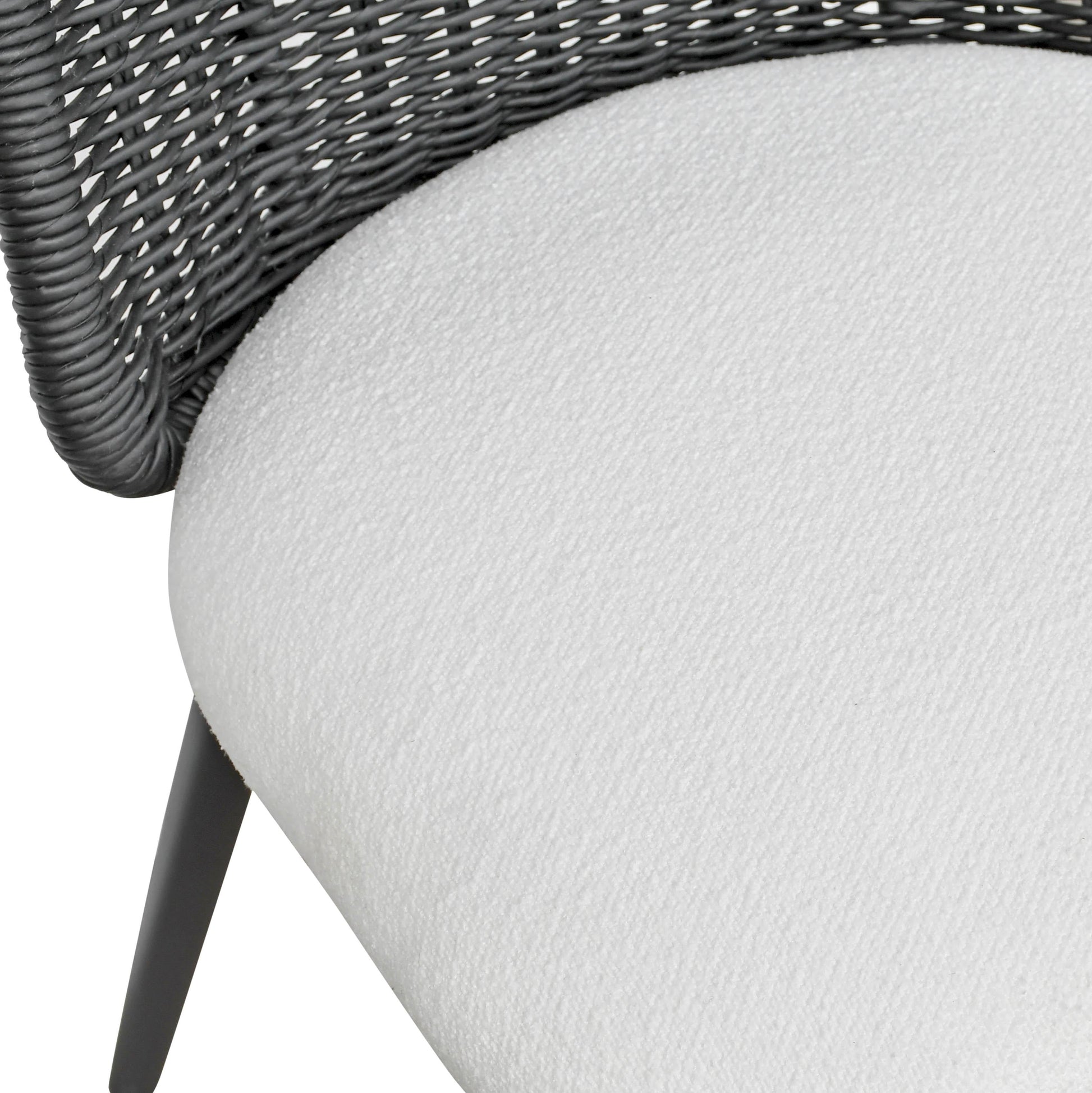 Alexa Rattan Performance Fabric Dining Chair Black by Tov Furniture