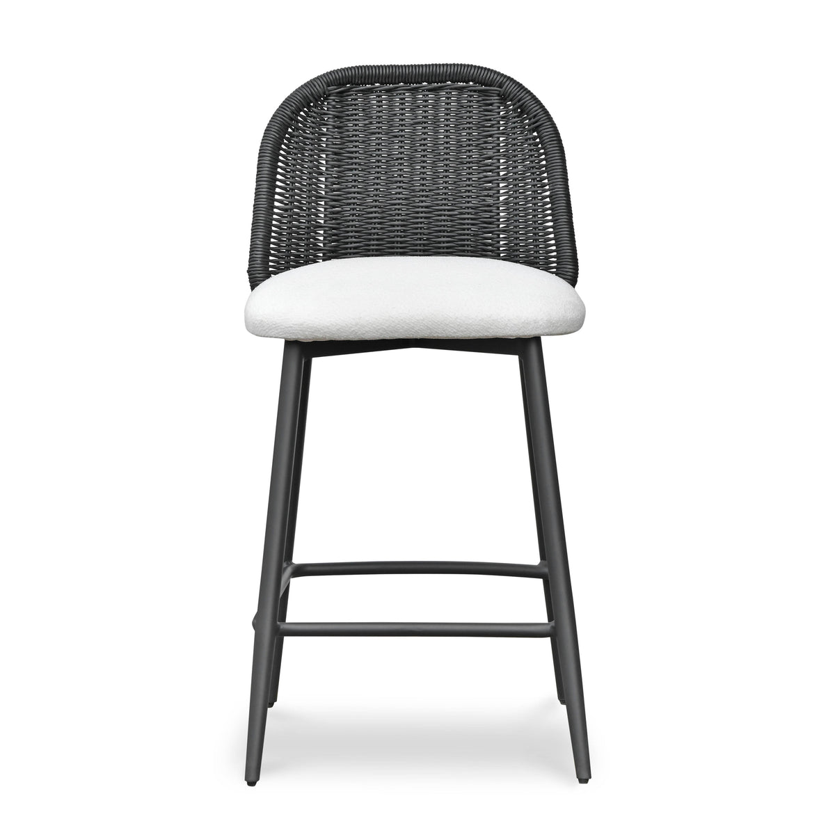 Alexa Black Rattan Performance Fabric Counter Stool by TOV Furniture – photo 3 of 7