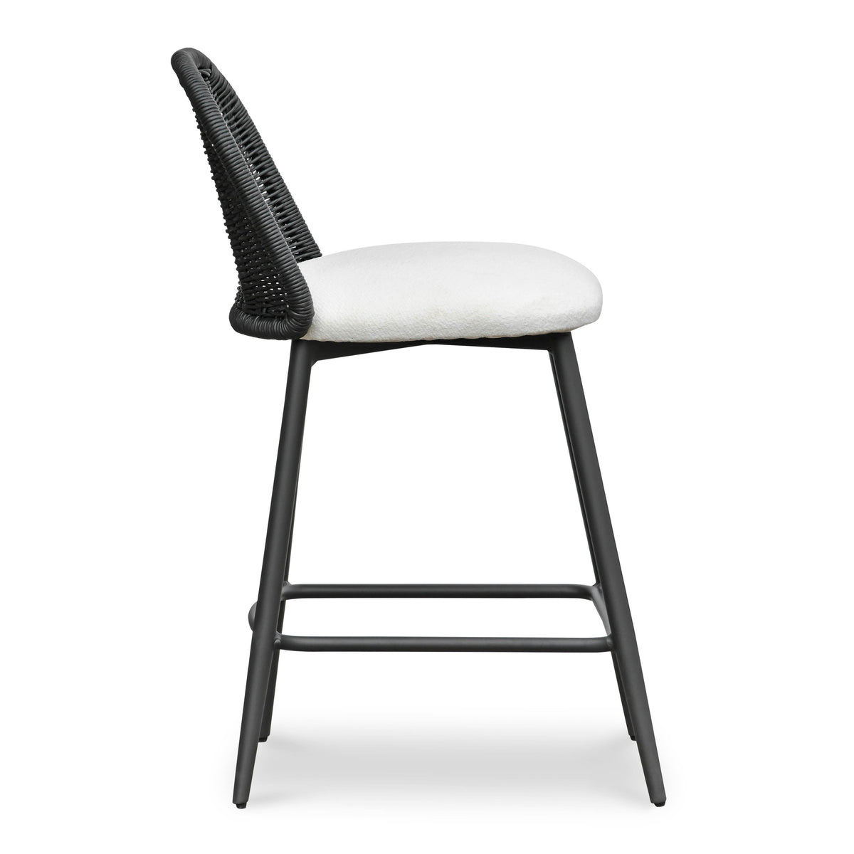 Alexa Black Rattan Performance Fabric Counter Stool by TOV Furniture – photo 4 of 7