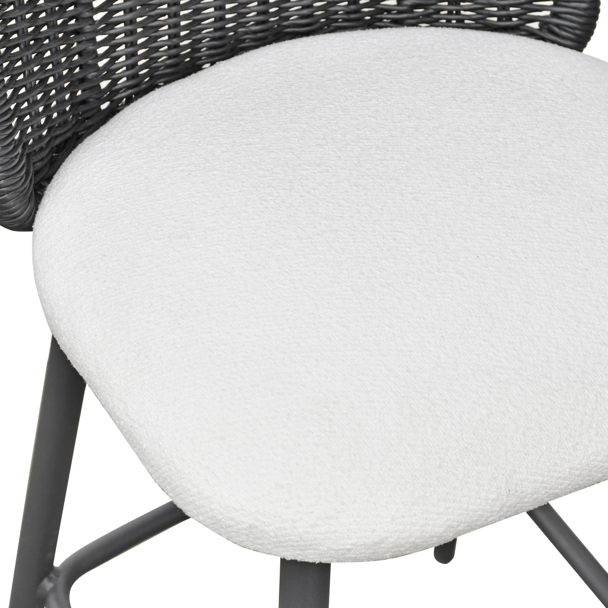 Alexa Black Rattan Performance Fabric Counter Stool by TOV Furniture – photo 6 of 7