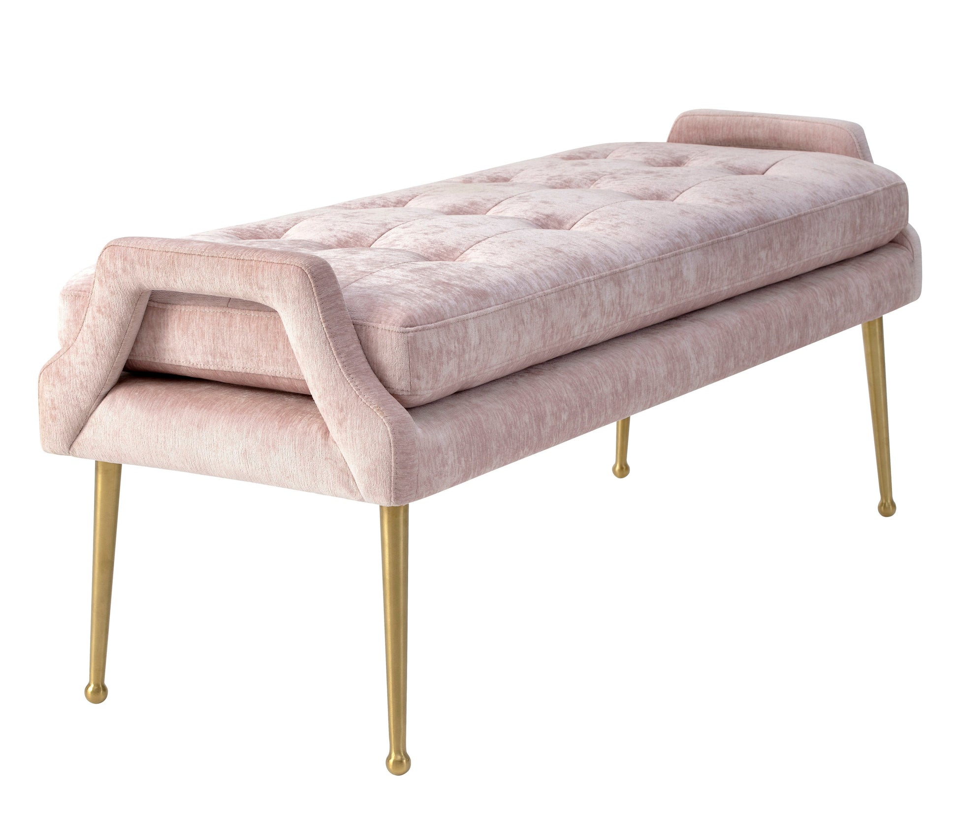Eileen Velvet Bench Pink by Tov Furniture