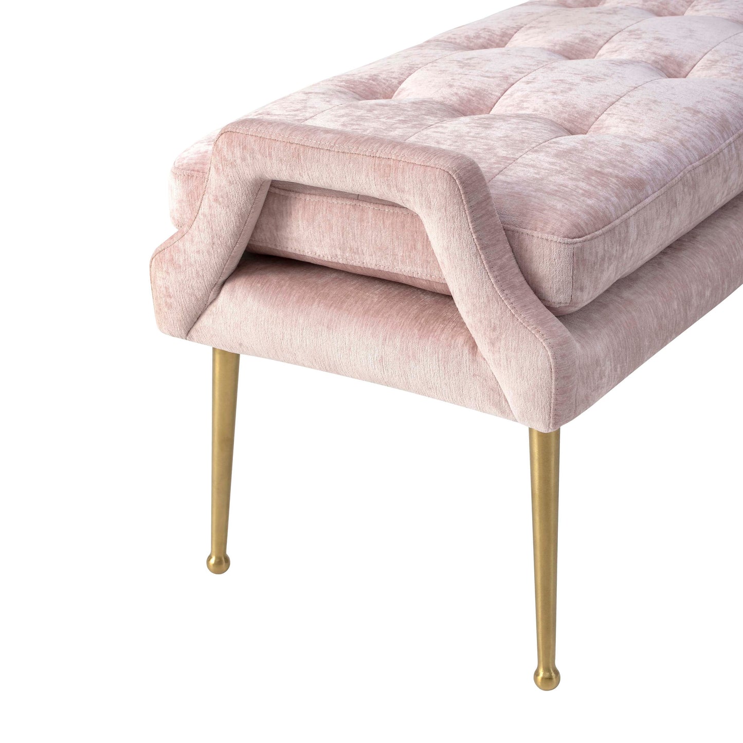 Eileen Velvet Bench Pink by Tov Furniture