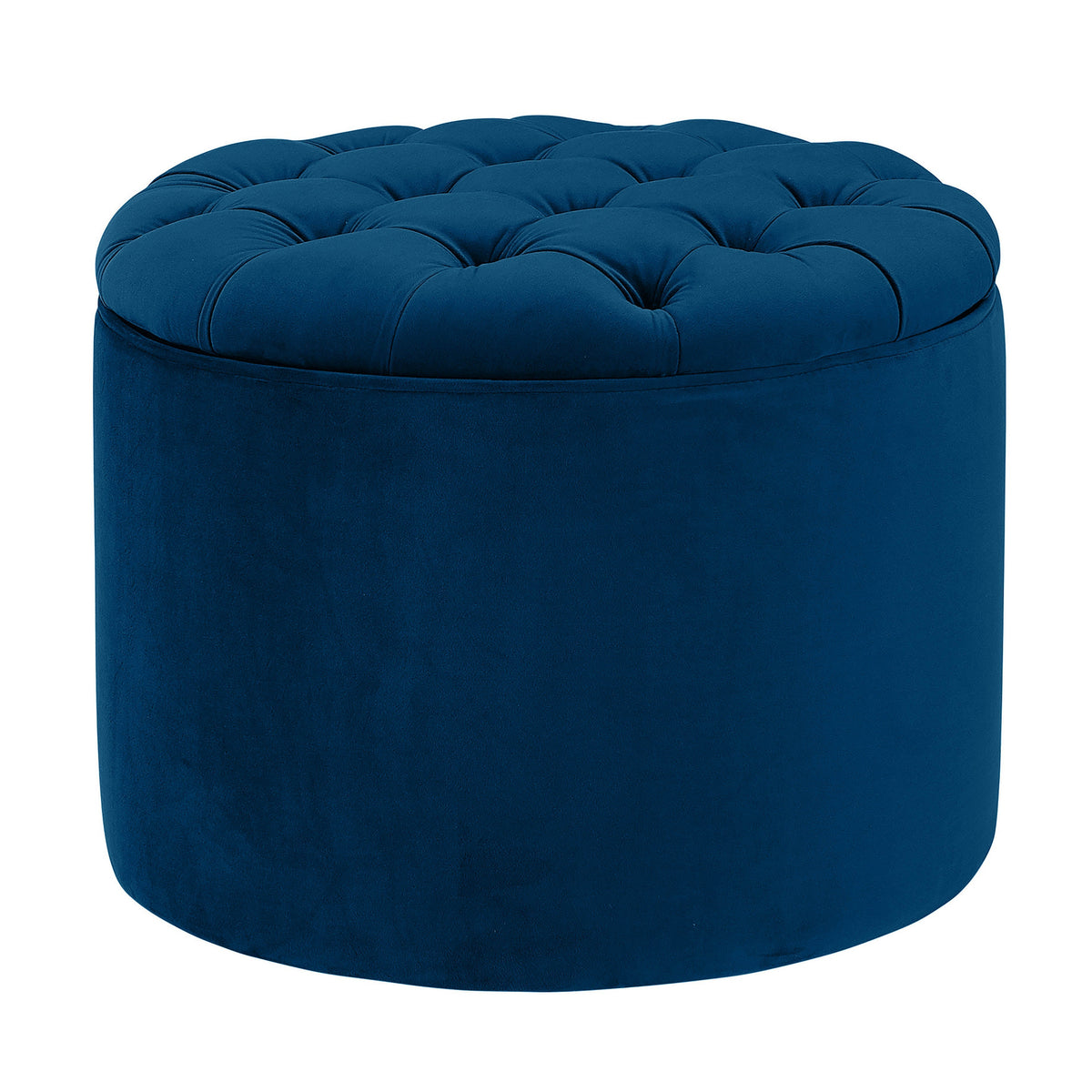 Queen Navy Performance Velvet Storage Ottoman by TOV Furniture – photo 1 of 5