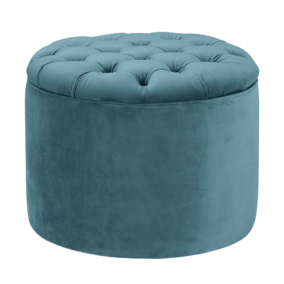 Queen Sea Blue Performance Velvet Storage Ottoman by TOV Furniture – photo 1 of 5