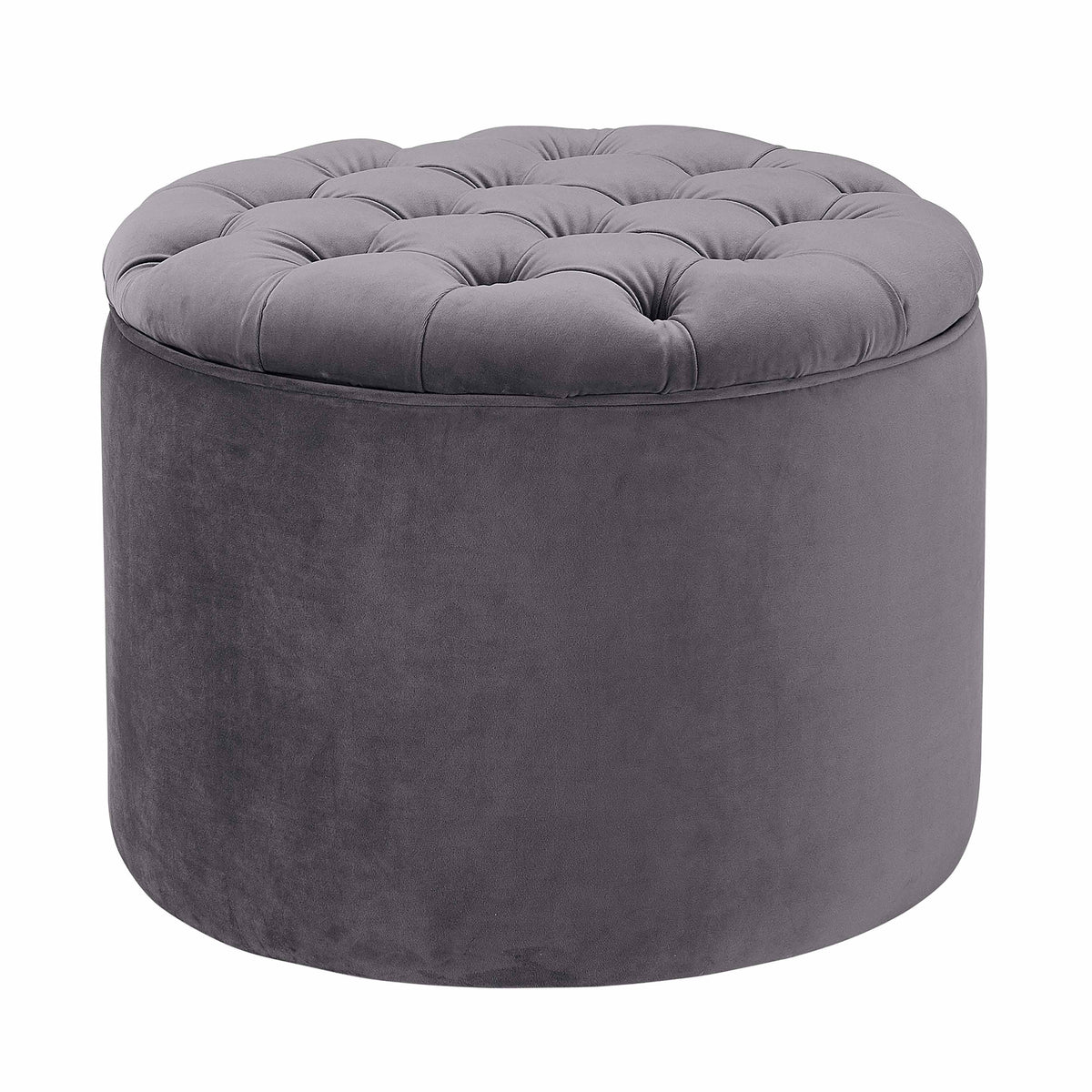Queen Grey Performance Velvet Storage Ottoman by TOV Furniture – photo 1 of 5