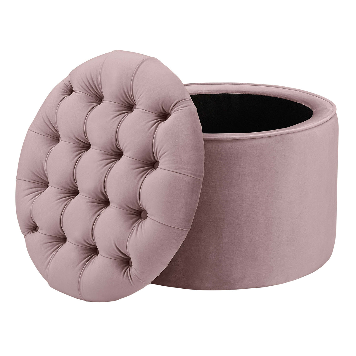 Queen Blush Performance Velvet Storage Ottoman by TOV Furniture – photo 3 of 5