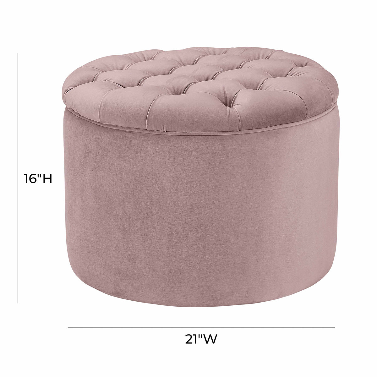 Queen Blush Performance Velvet Storage Ottoman by TOV Furniture – photo 5 of 5