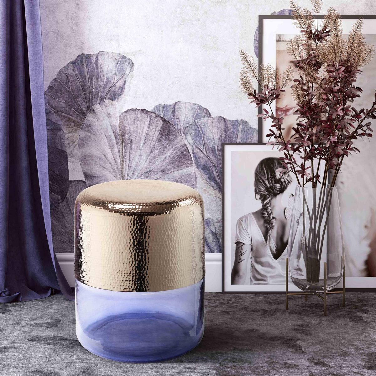 Kolla Side Table in Amber/Gold by TOV Furniture – photo 9 of 9