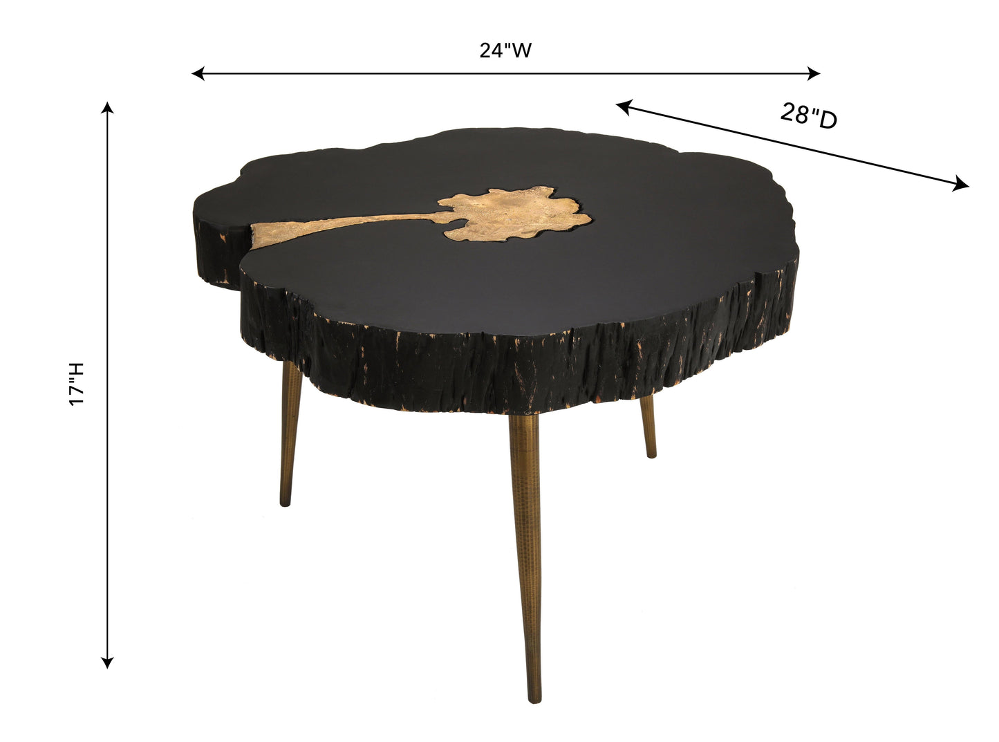 Timber 28 Black And Brass Coffee Table by TOV Oc18167