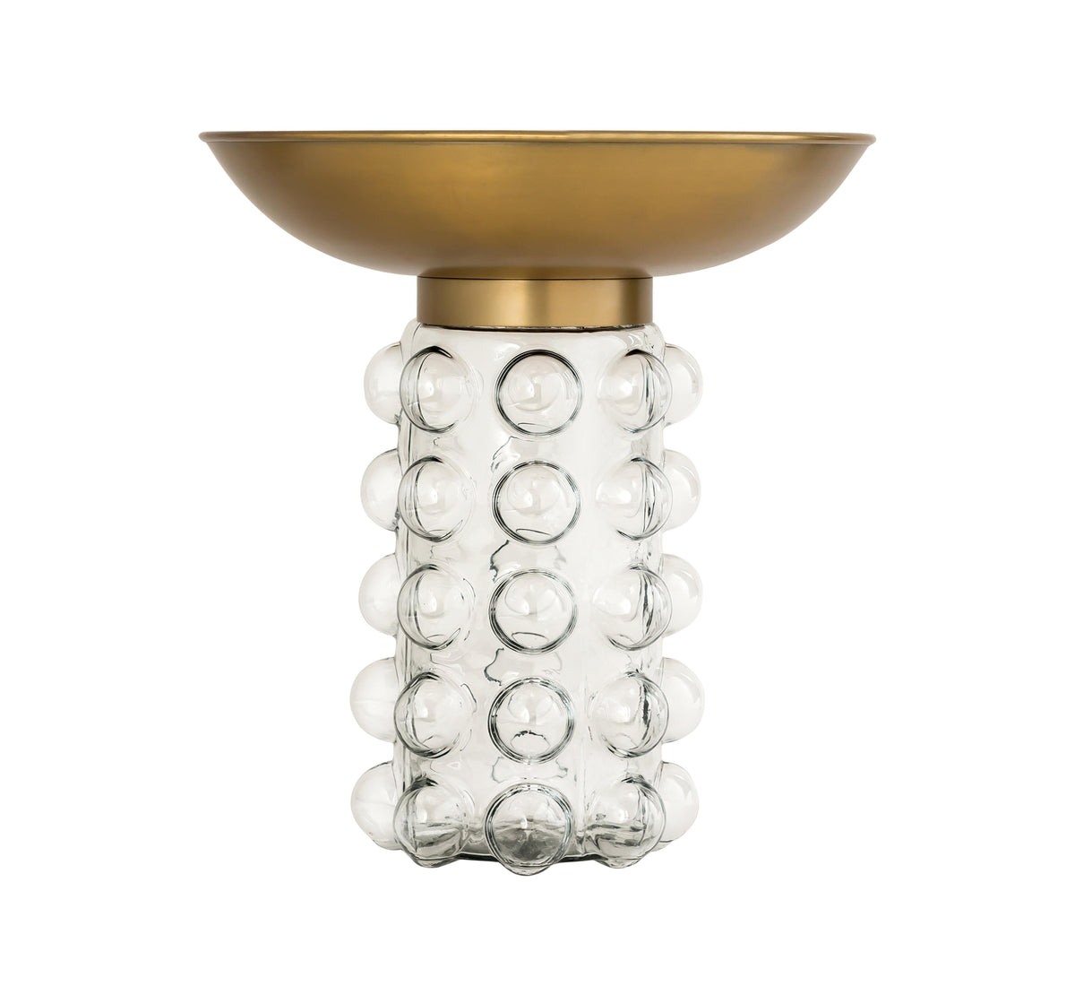 Bubble Glass and Brass Side Table by TOV Furniture – photo 3 of 8