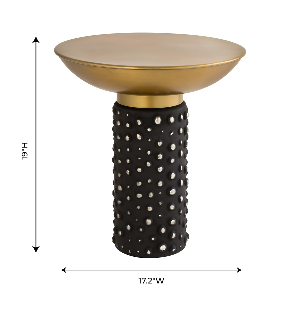 Blaze Glass and Brass Side Table by TOV Furniture – photo 7 of 8