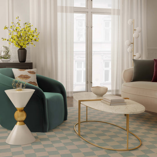 Balhi White Side Table by TOV Furniture – photo 2 of 6