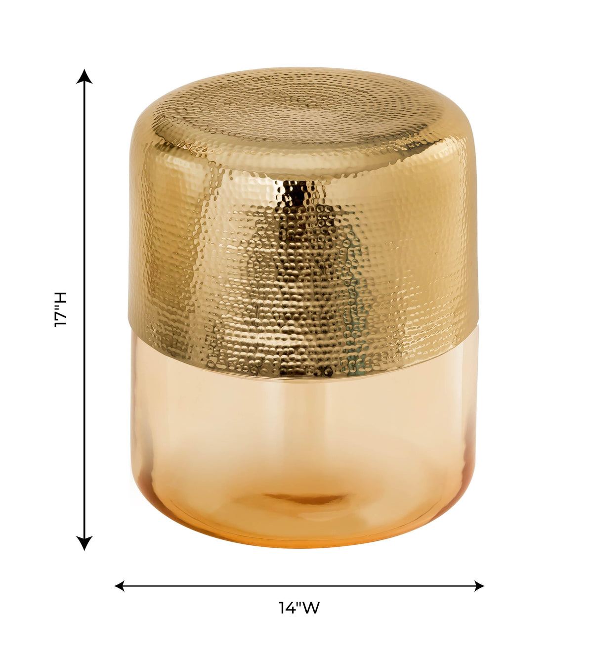 Kolla Side Table in Amber/Gold by TOV Furniture – photo 6 of 9