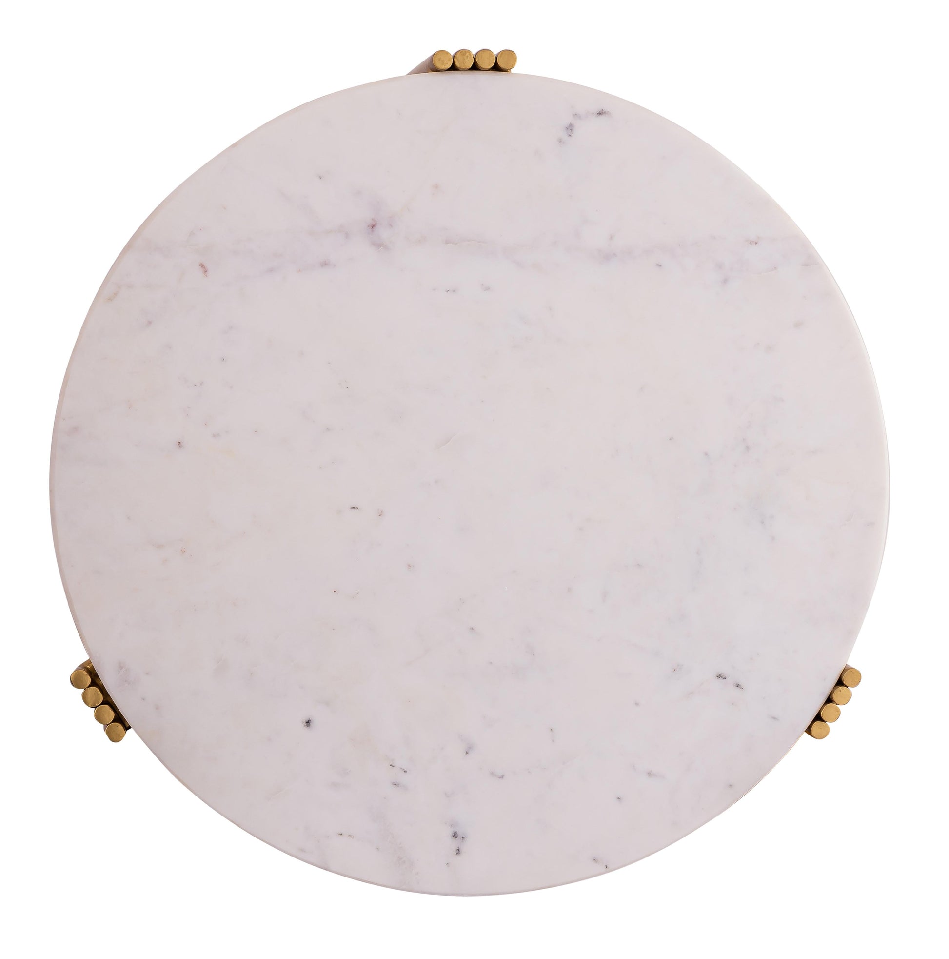 Aya Marble Side Table Gold, White - ON FINAL SALE by Tov Furniture