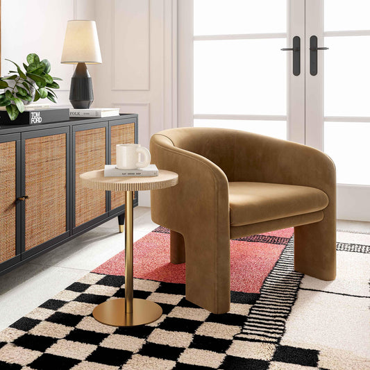 Fiona Gold Stone Side Table by TOV Furniture – photo 2 of 6