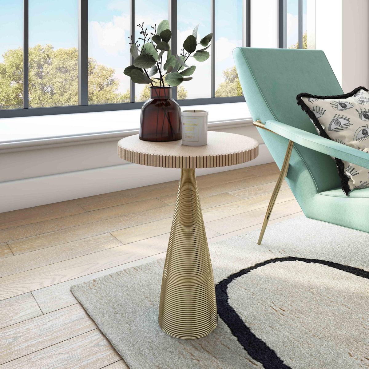Celeste Ribbed Side Table by TOV Furniture – photo 2 of 8