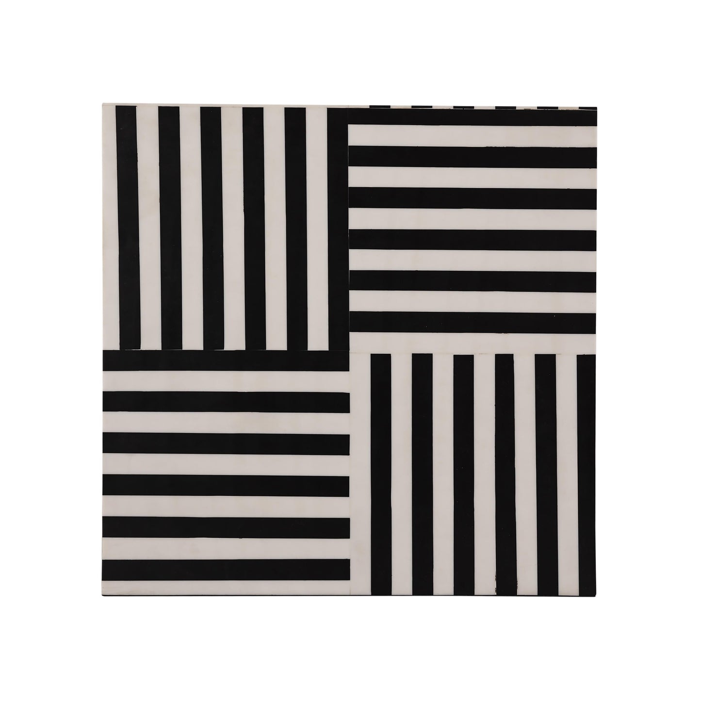 Cube Black and White Side Table Black and White by Tov Furniture