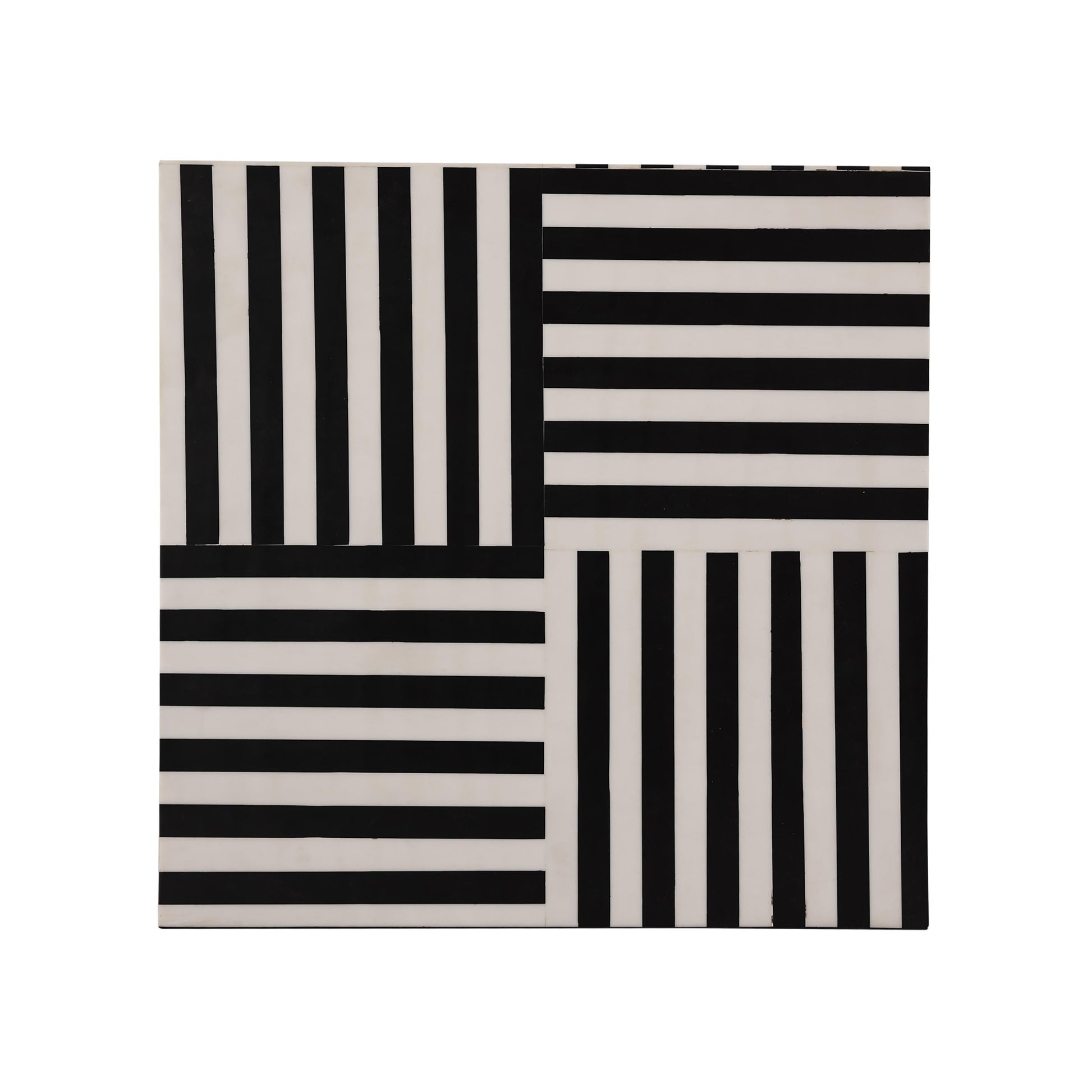 Cube Black and White Side Table Black and White by Tov Furniture