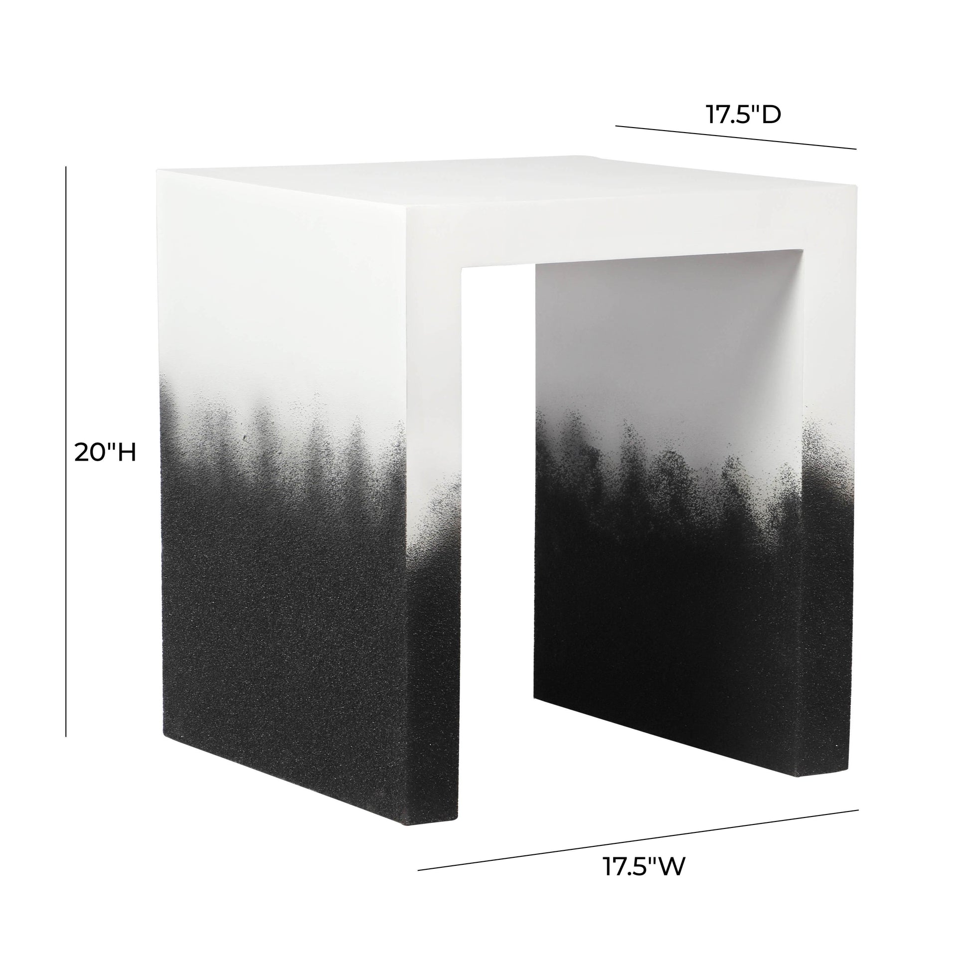 Matra Black and White End Table Black and White by Tov Furniture