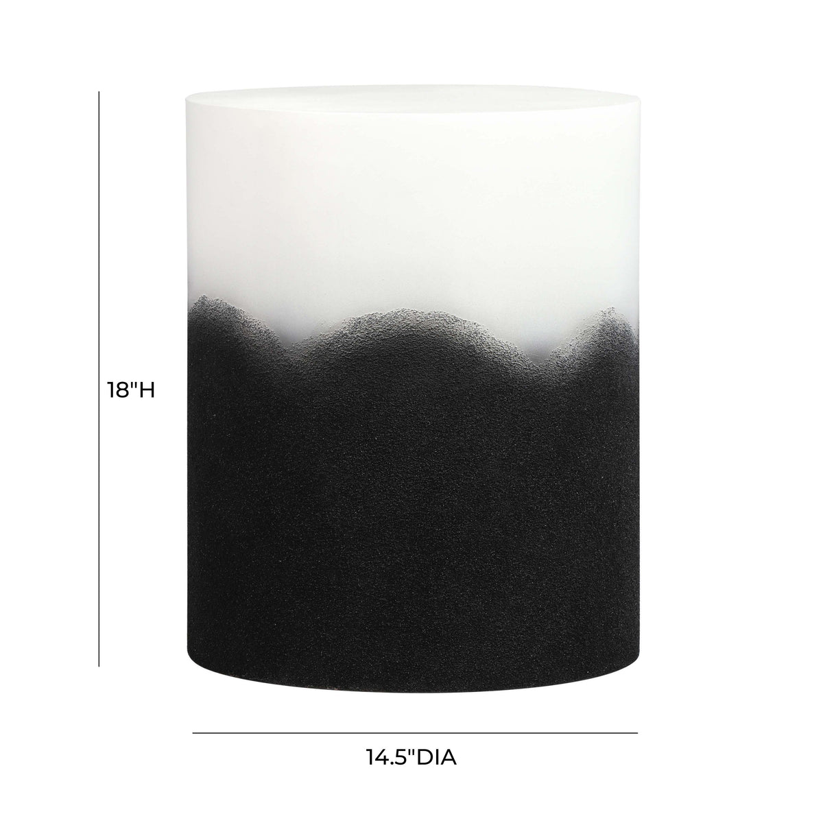 Matra Black and White Side Table by TOV Furniture – photo 6 of 6