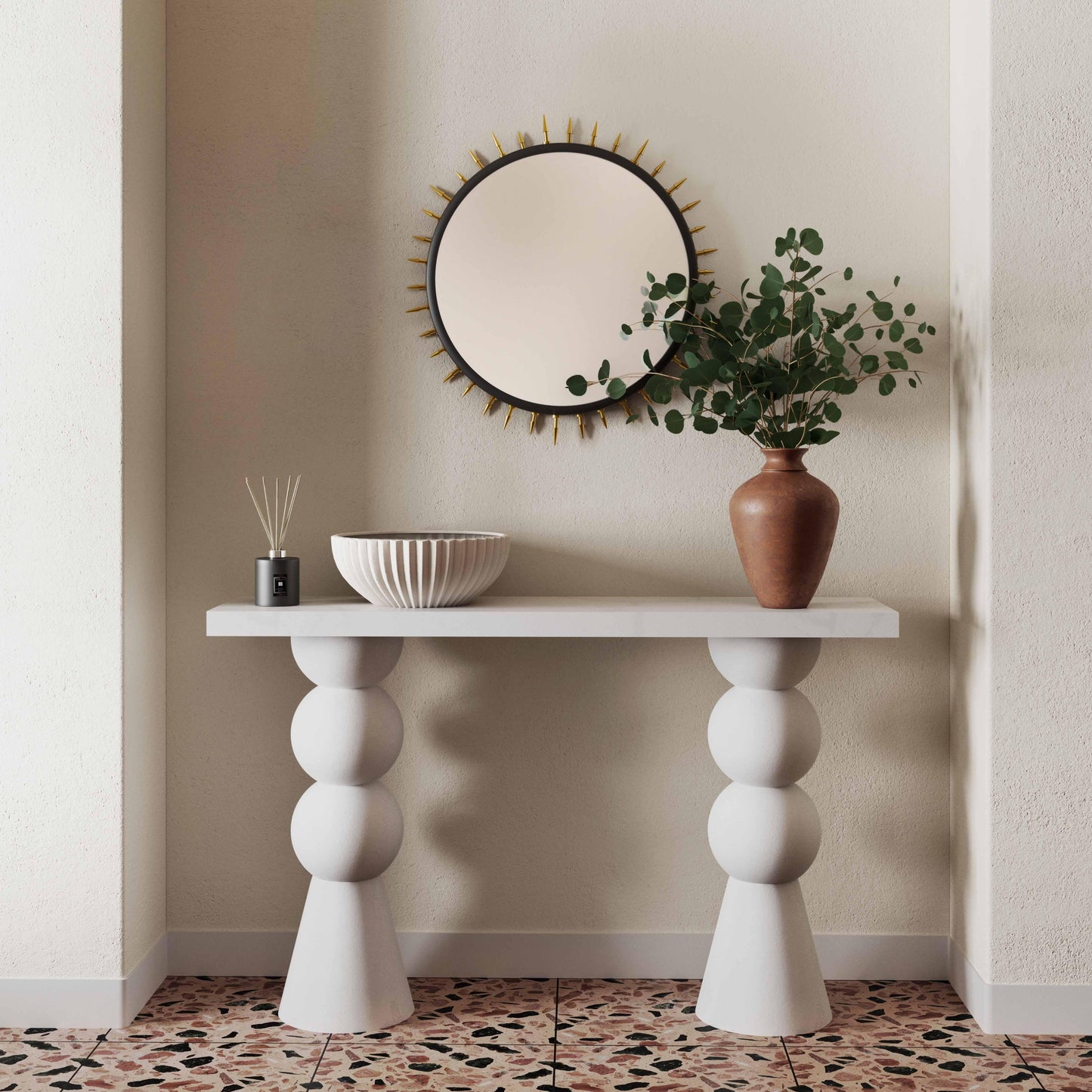 Lupita 53" White Console Table White by Tov Furniture