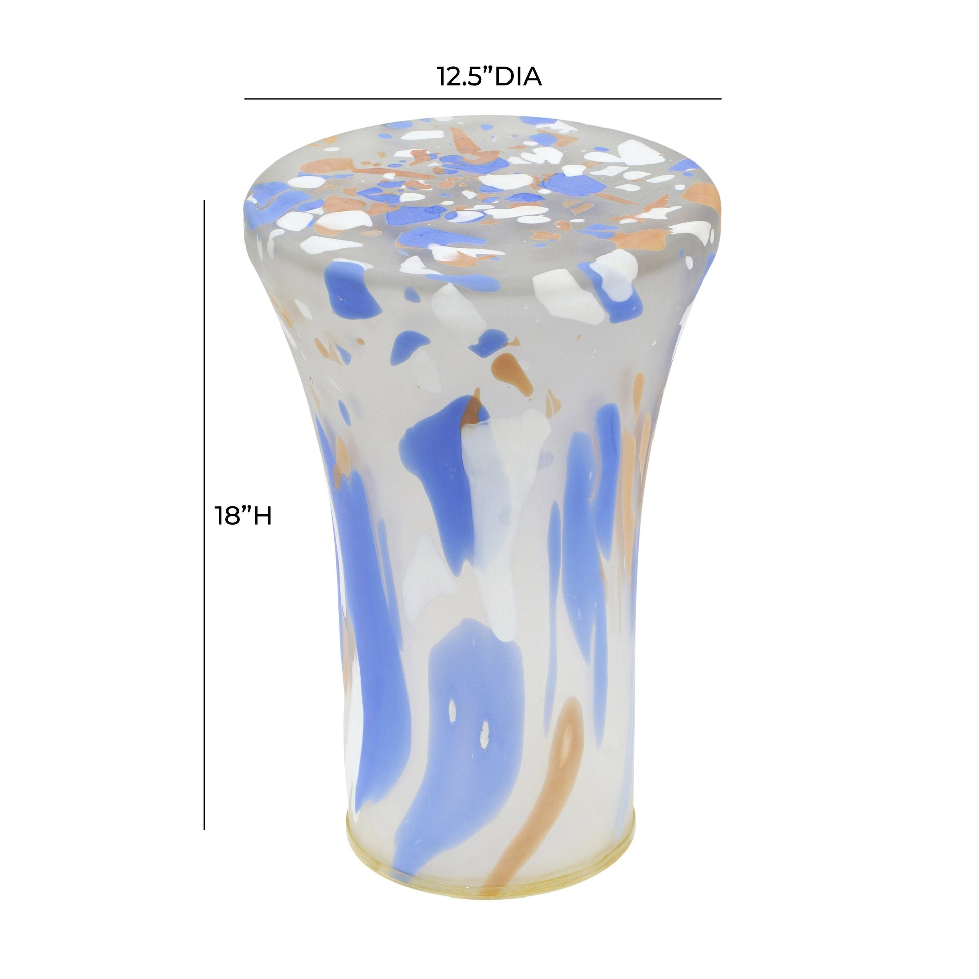 Journee Glass Side Table Multi - ON FINAL SALE by Tov Furniture