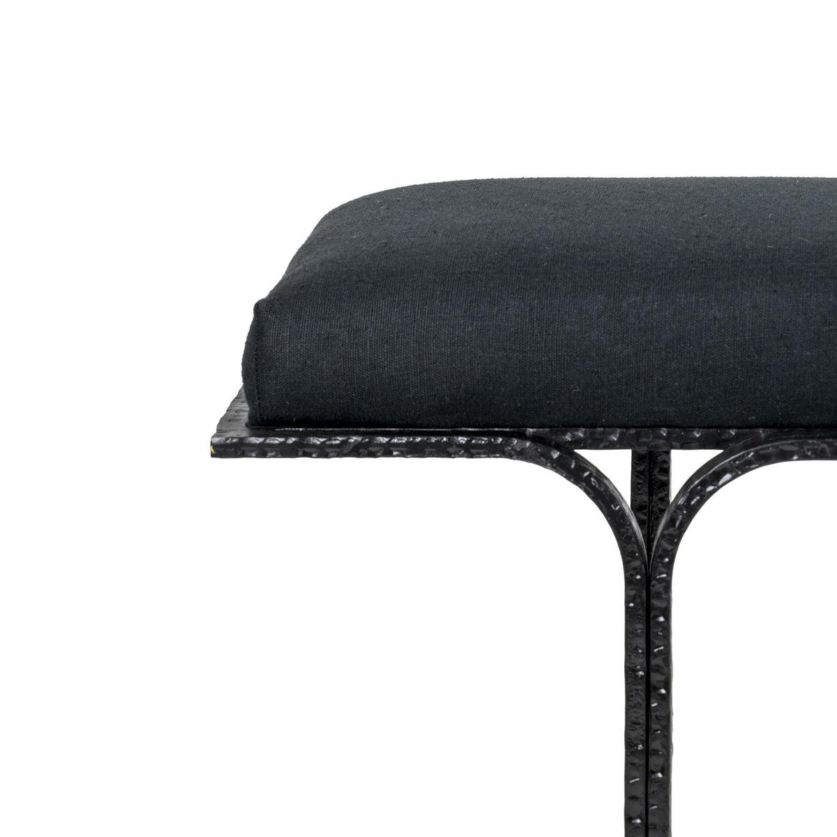 Bryn 59" Black Linen Bench by TOV Furniture – photo 3 of 6