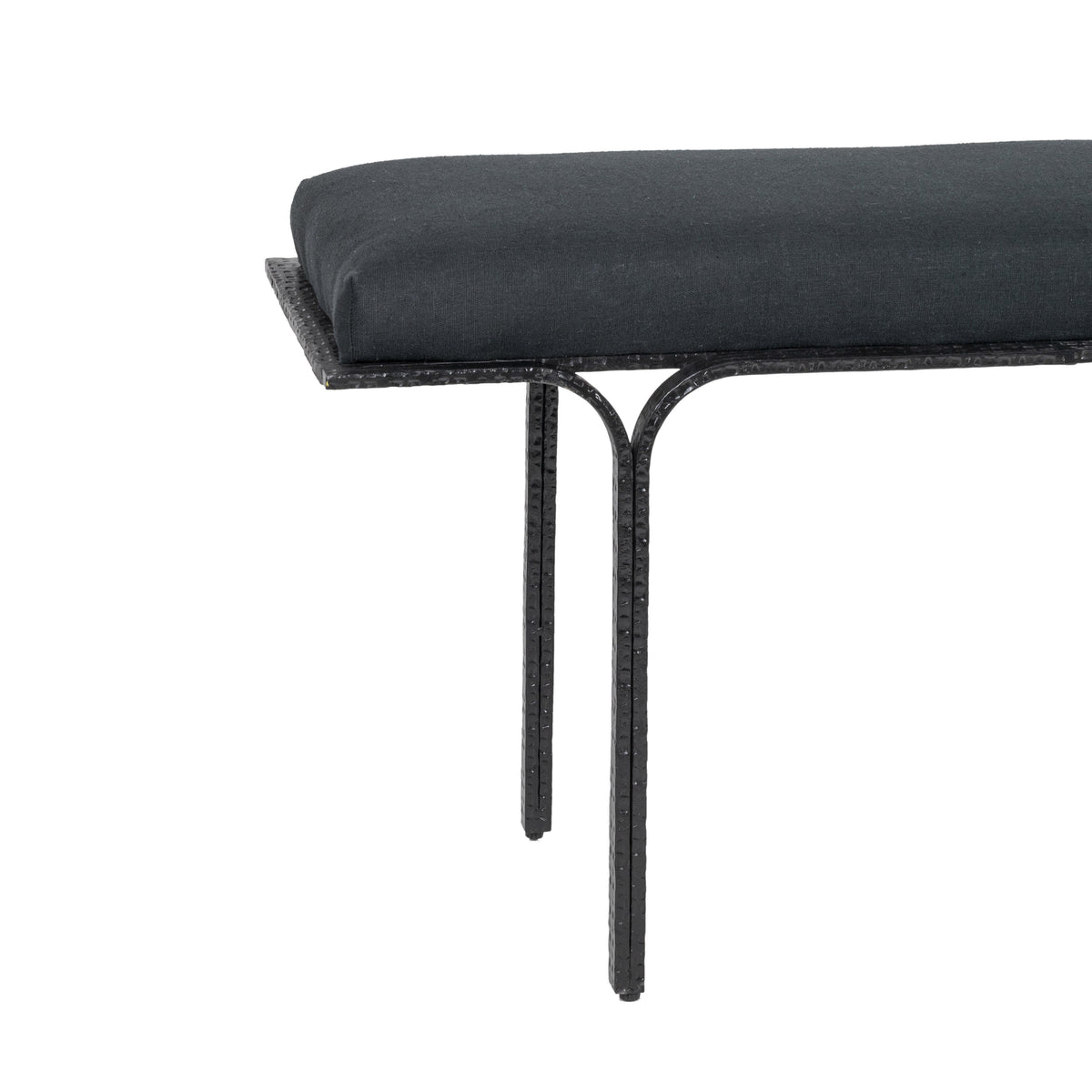 Bryn 59" Black Linen Bench by TOV Furniture – photo 4 of 6