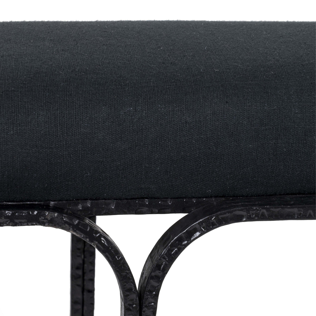 Bryn 59" Black Linen Bench by TOV Furniture – photo 5 of 6