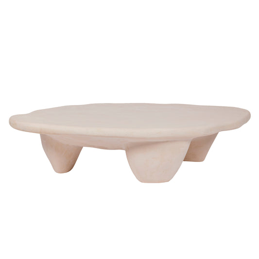 Athen 57 Nude Faux Stone Coffee Table by TOV Oc18502